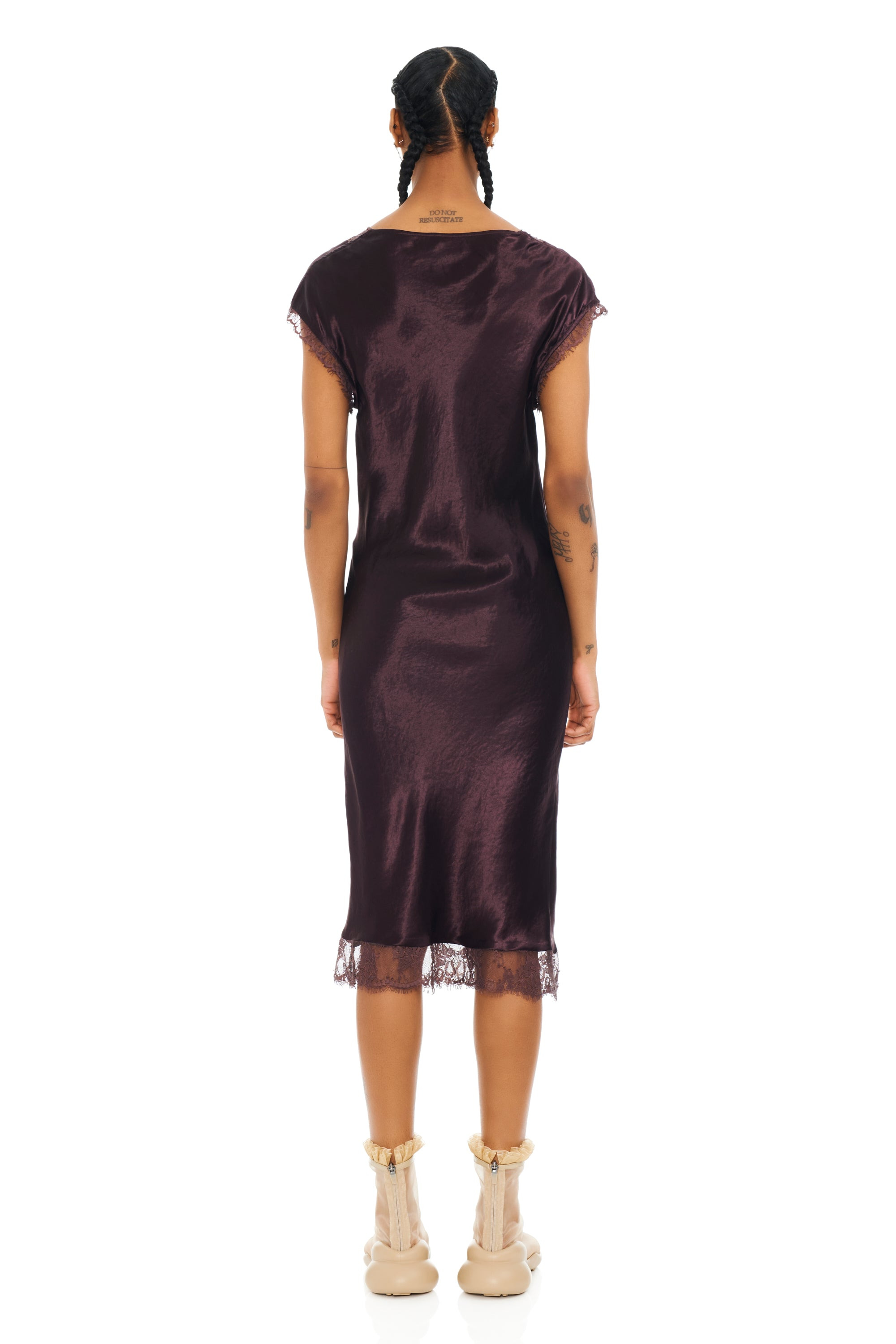 CHOCOLATE WATERLILY MIDI DRESS - 5