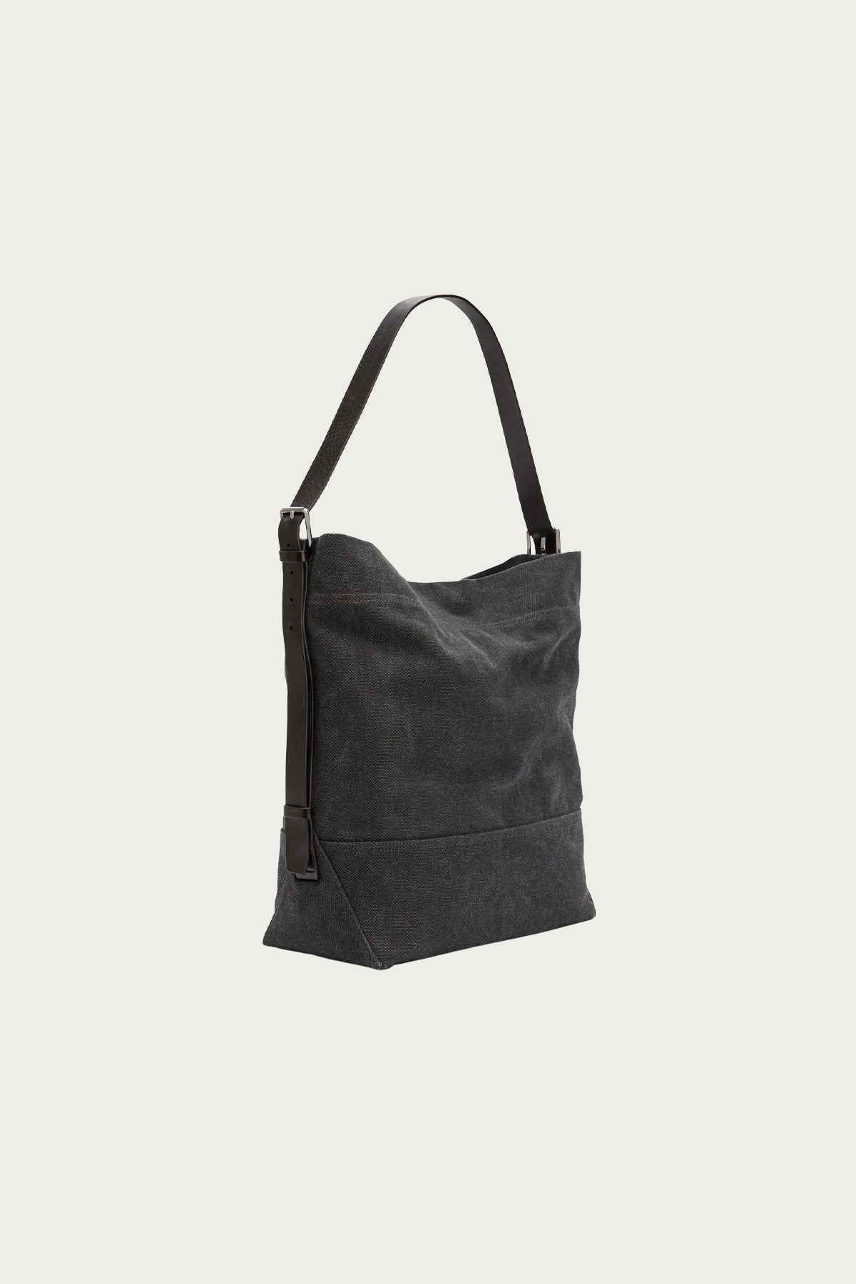 Belted Tote Bag - Ash Black - 2