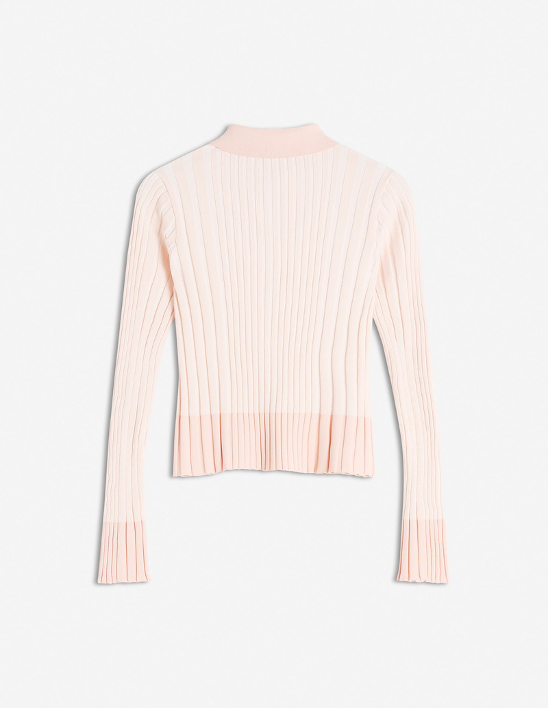 BABY FOX PATCH PLEATED RIBBED CARDIGAN 6