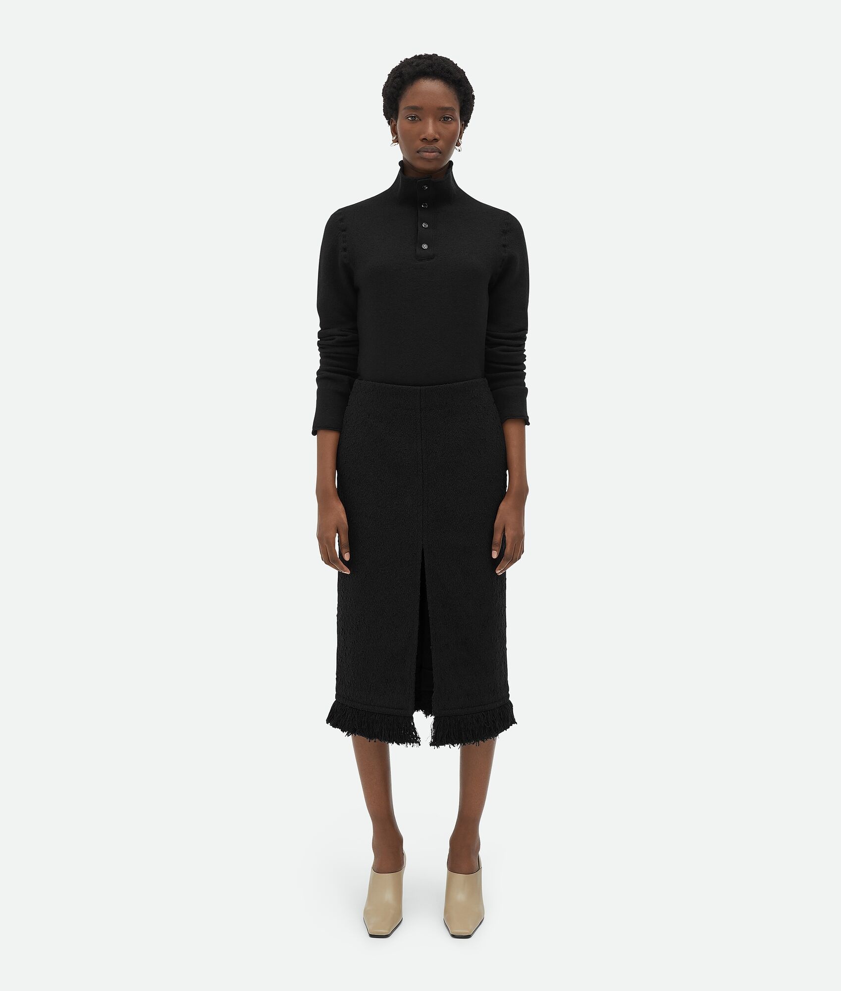 Light Cotton Tweed Skirt - 1