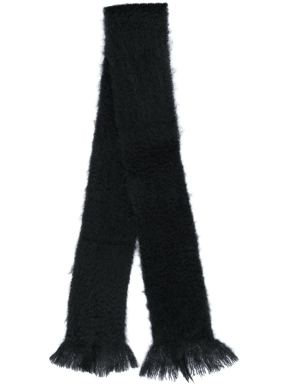 knitted fringed scarf - 1