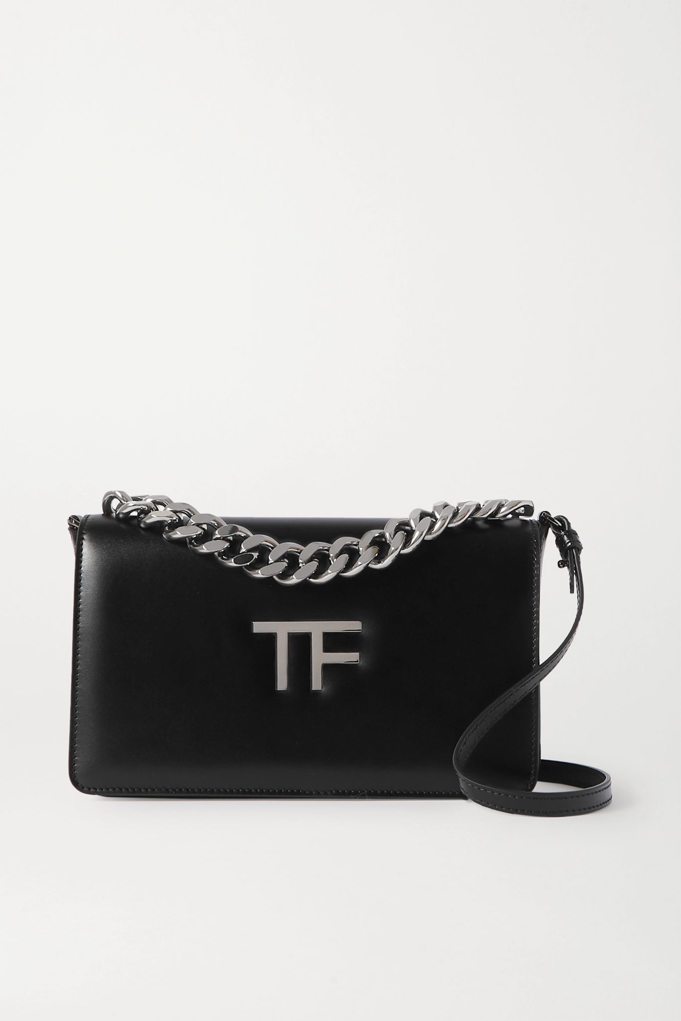 TF Chain lizard-effect leather shoulder bag - 1