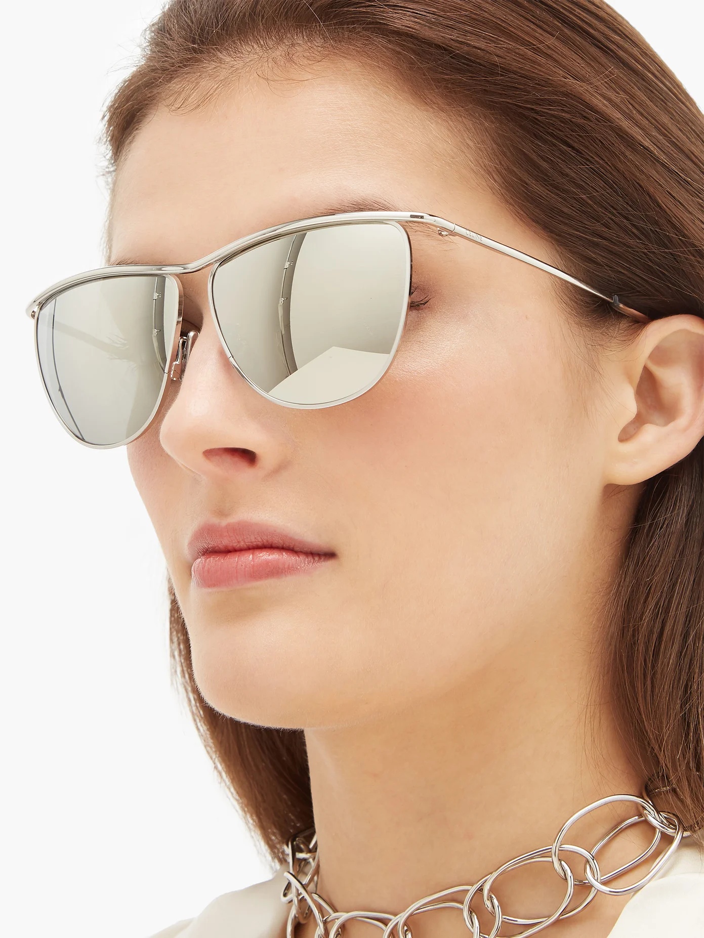 Cat-eye metal sunglasses - 3