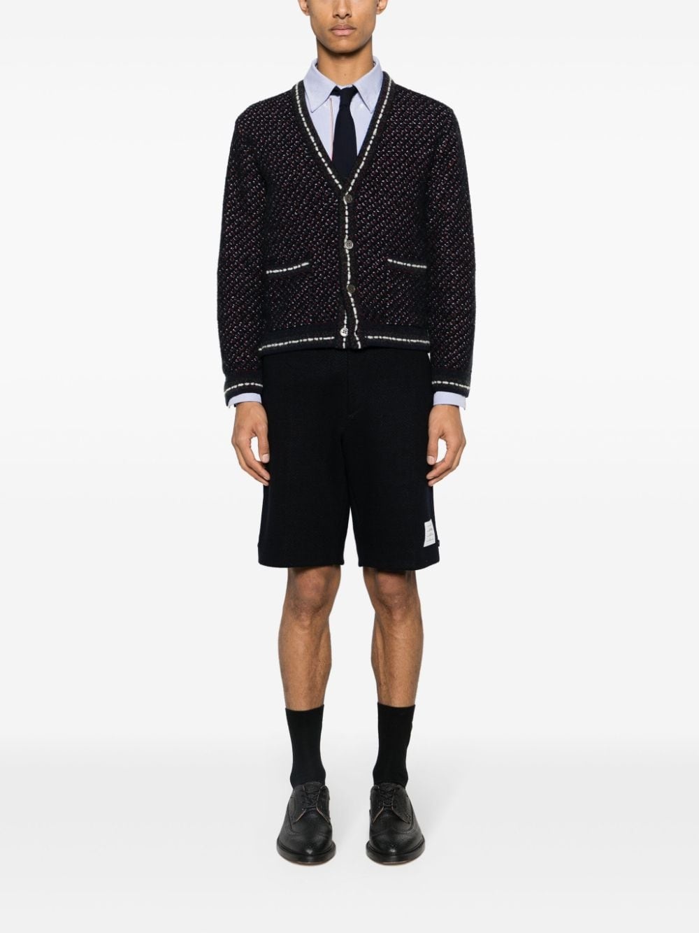 grosgrain-trim cotton shirt - 2