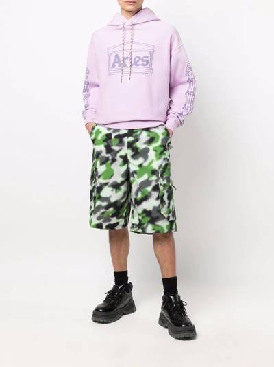 KENZO camouflage print cargo shorts outlook