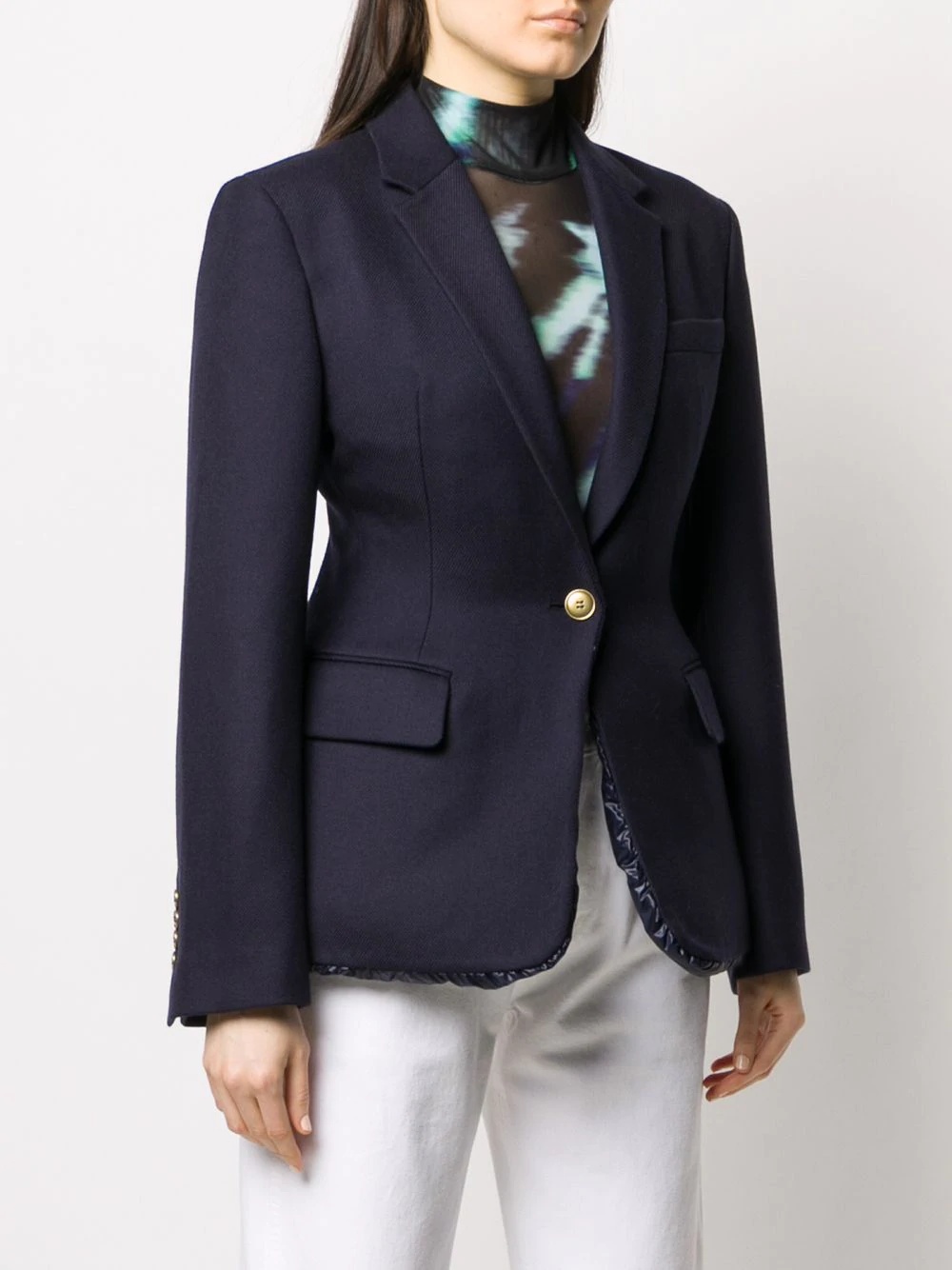 tailored single-breasted blazer - 3