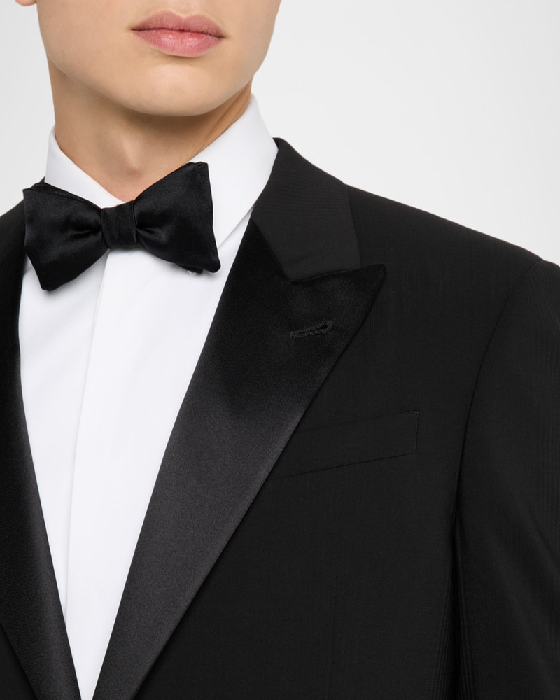 Men's Tonal Plaid Peak Lapel G Line Tuxedo 6