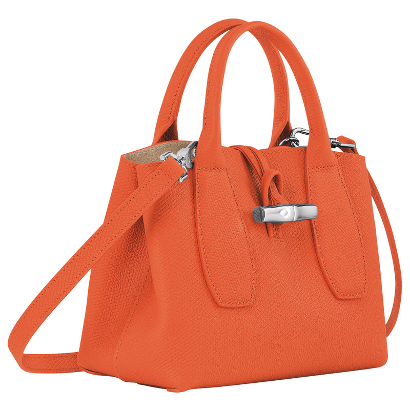 Roseau S Handbag Orange - Leather 3