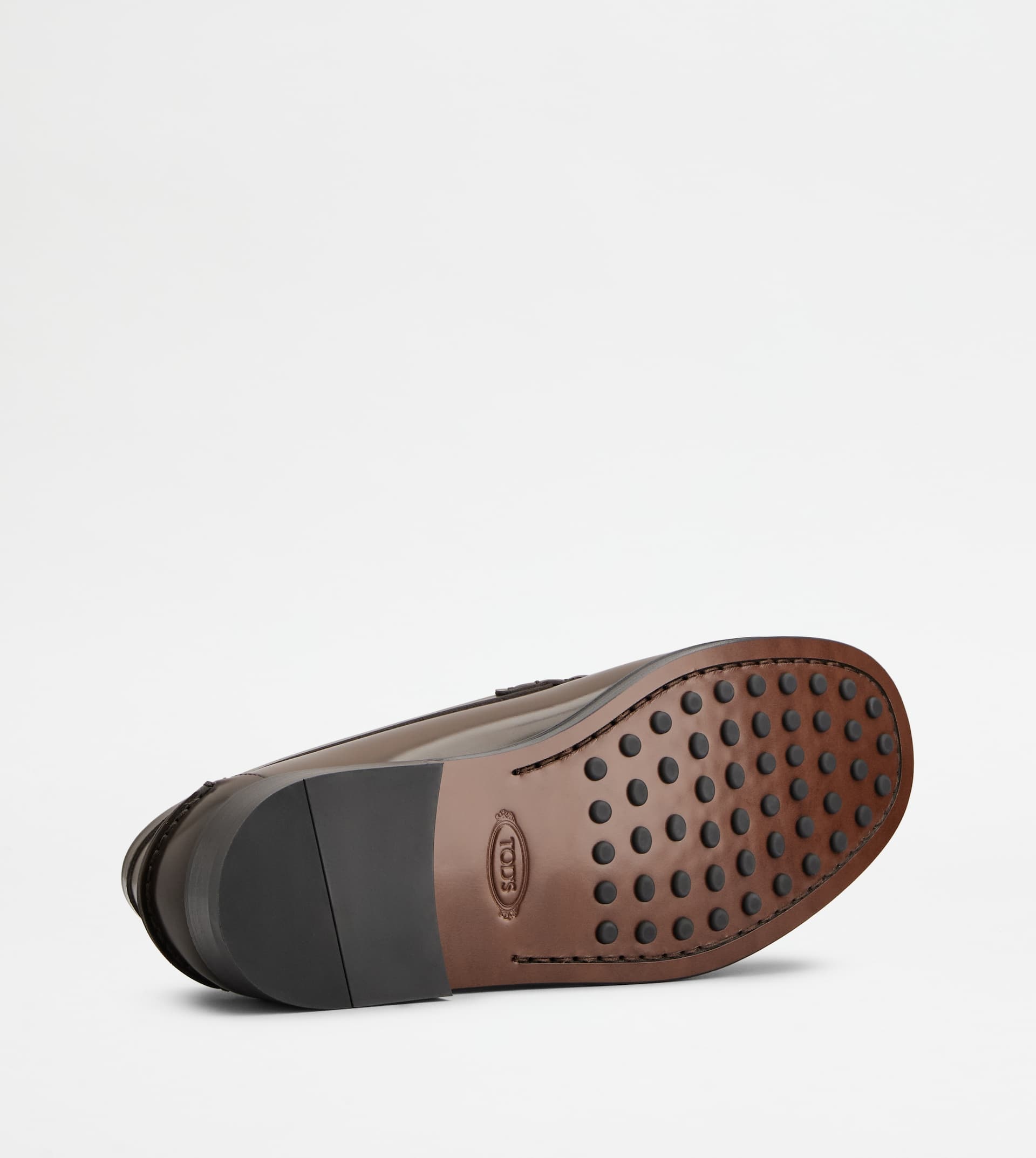 LOAFERS IN LEATHER - BROWN - 4