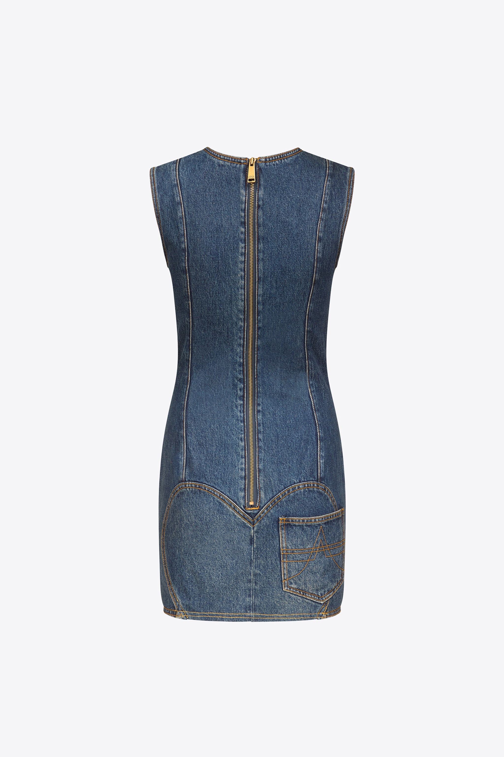 CRYSTAL BUTTON STUDDED SLIT MINI DRESS - 2