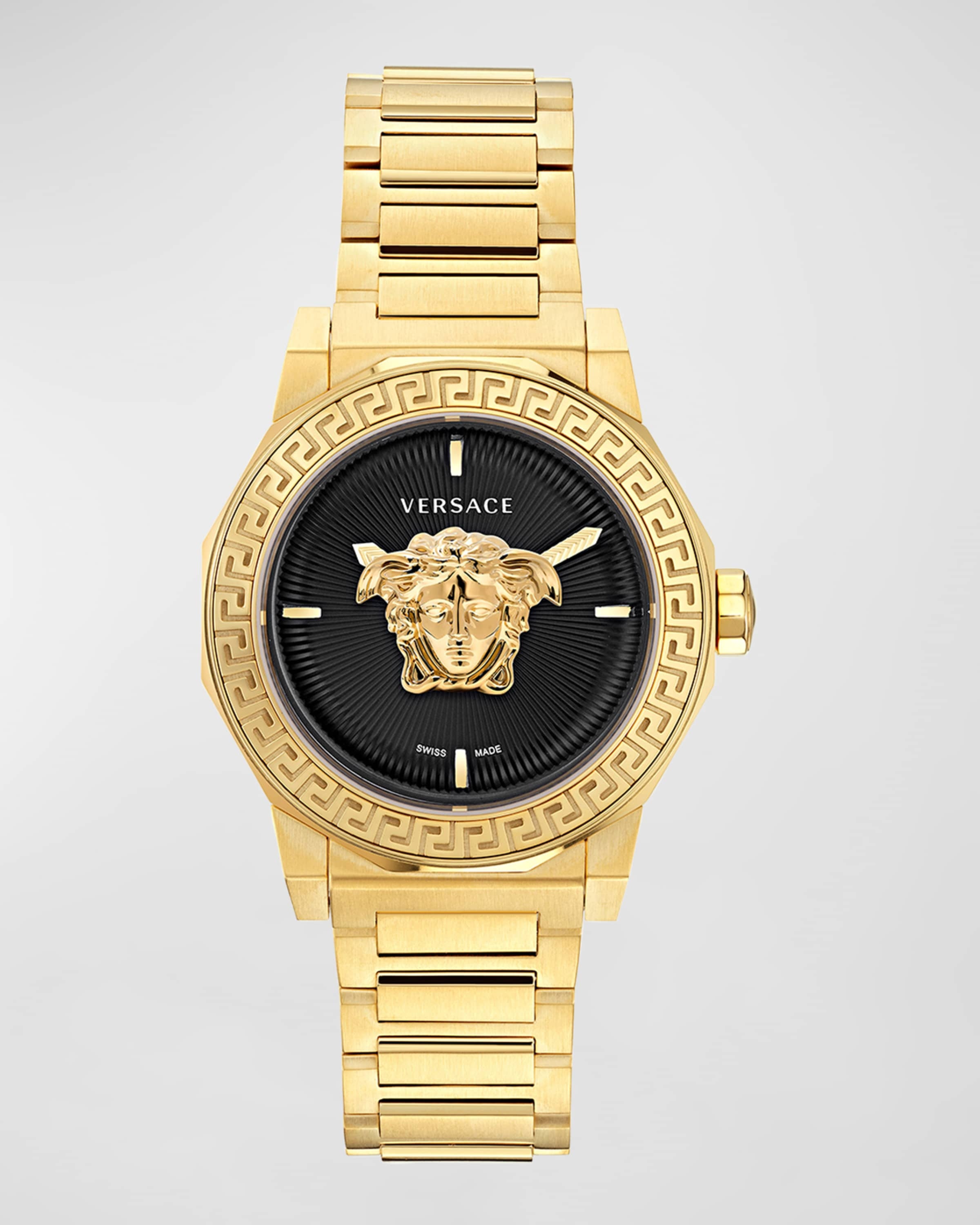 38mm Medusa Deco Watch with Bracelet Strap, Gold Plated - 1
