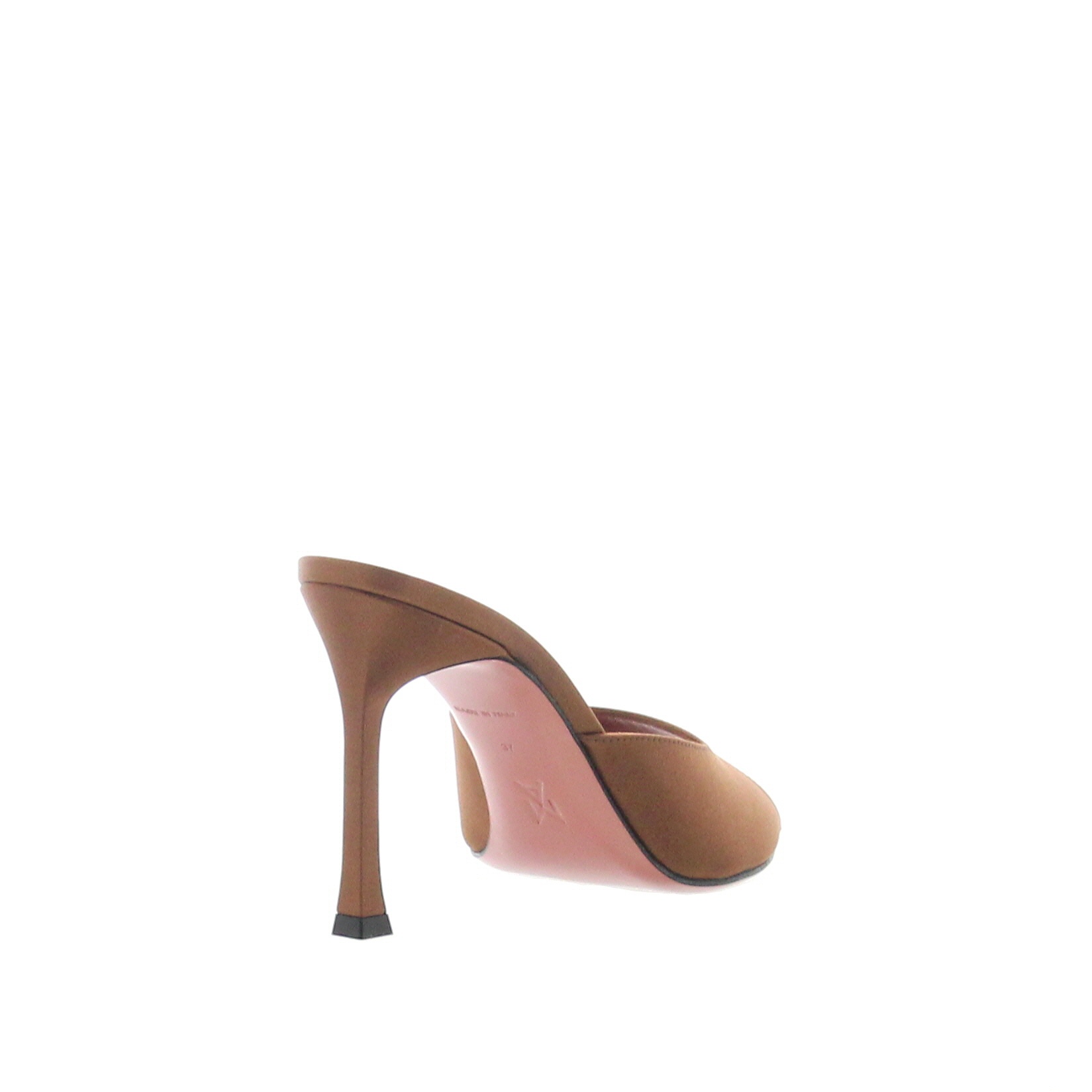 Amina Muaddi – Alexa Slipper – Satin Mocha - 3
