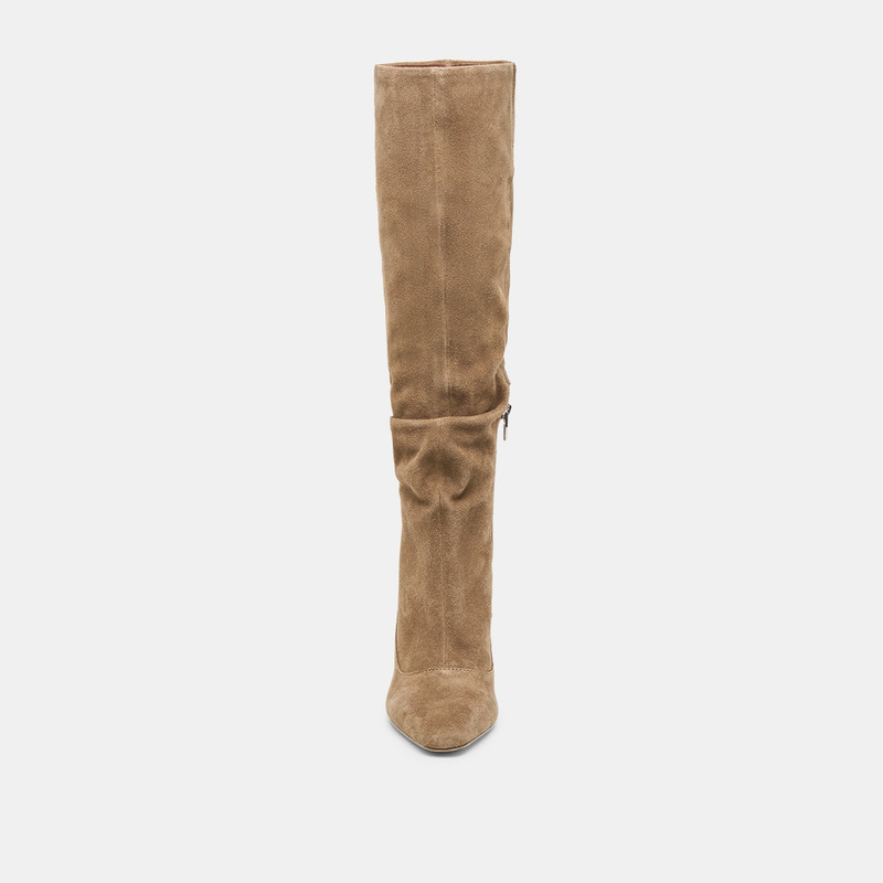 LOUSA WIDE CALF BOOTS OLIVE SUEDE 6