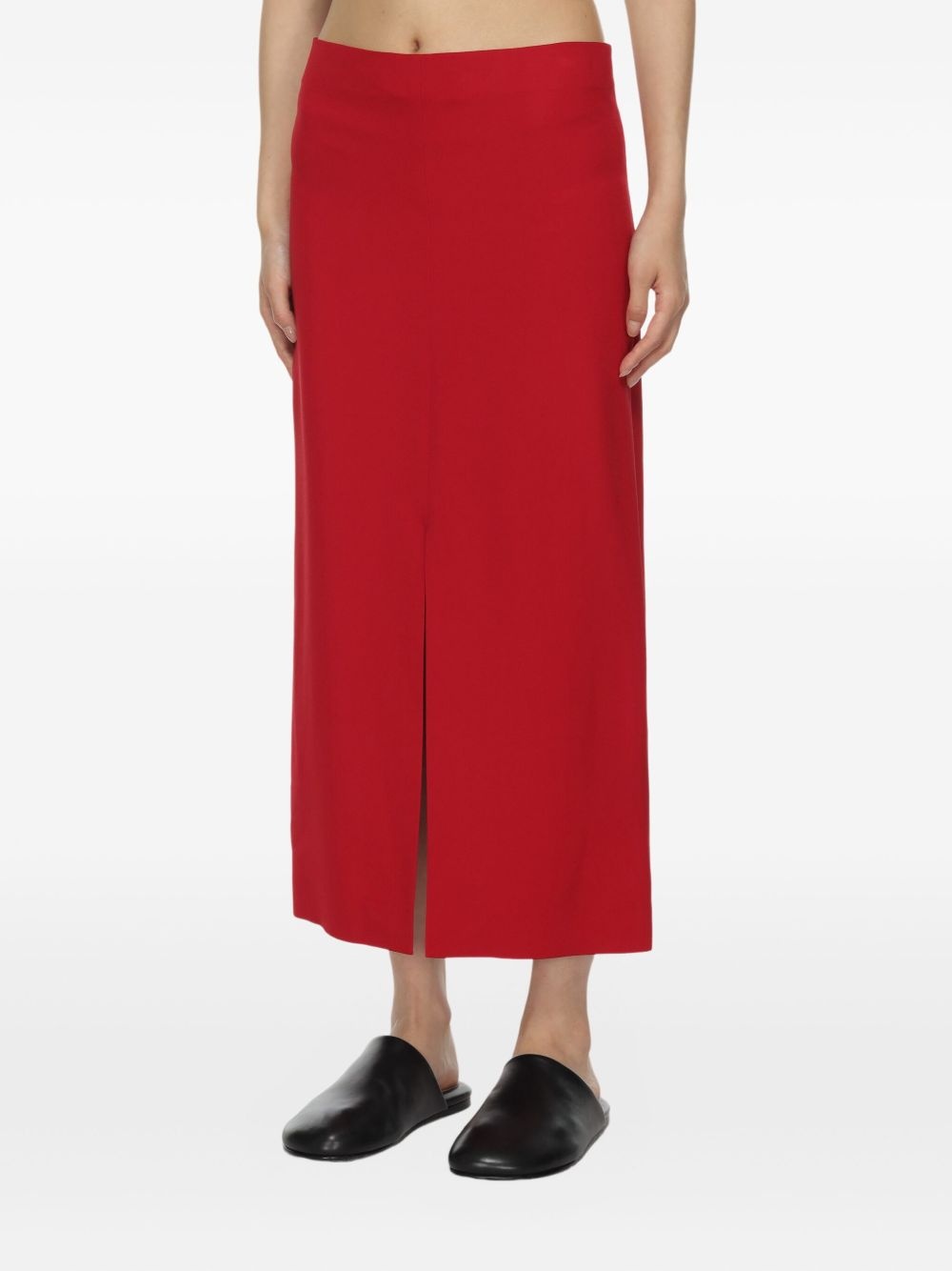 front-slit midi skirt - 3
