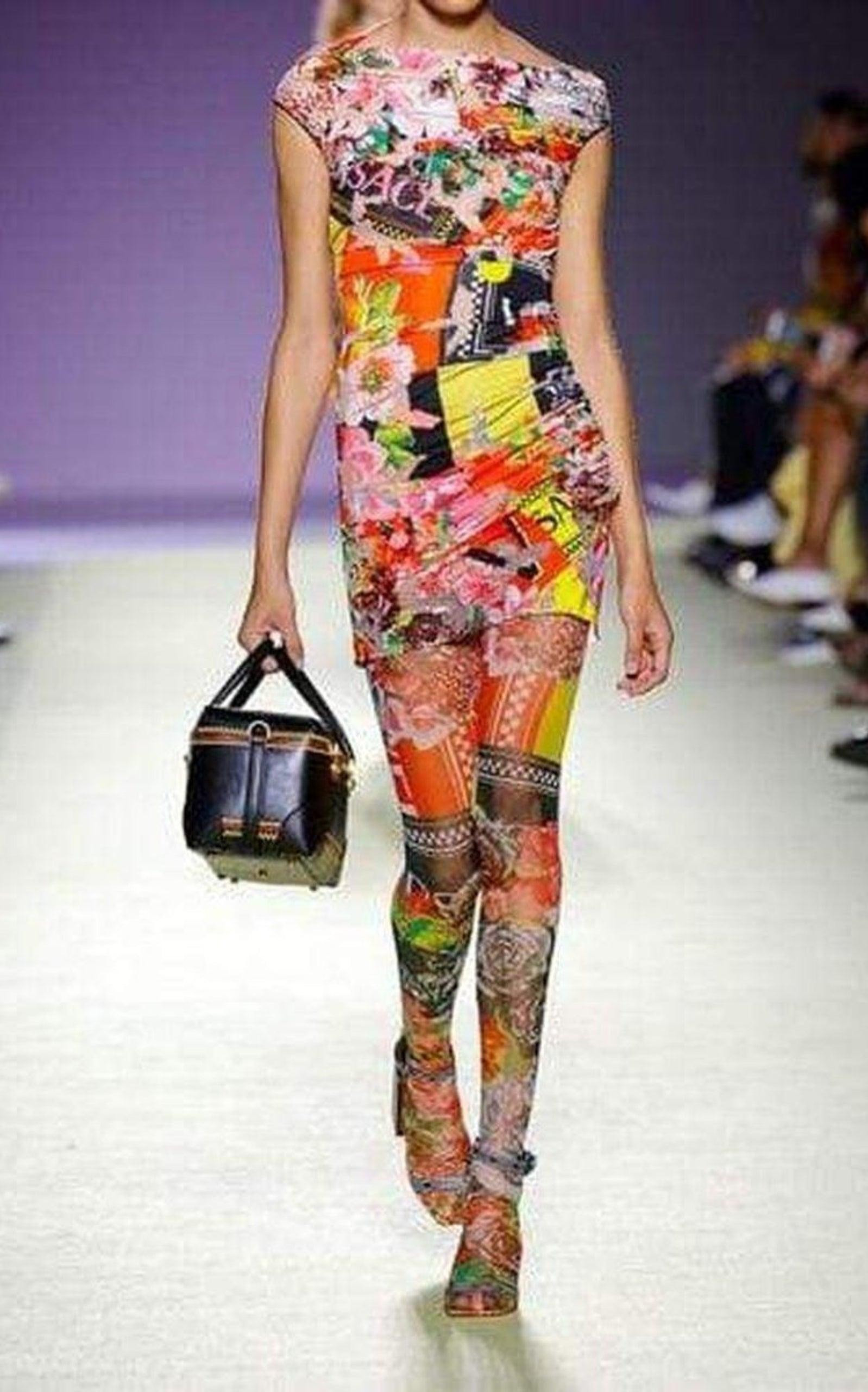 Sheer Printed Stretch Tulle Leggings - 4