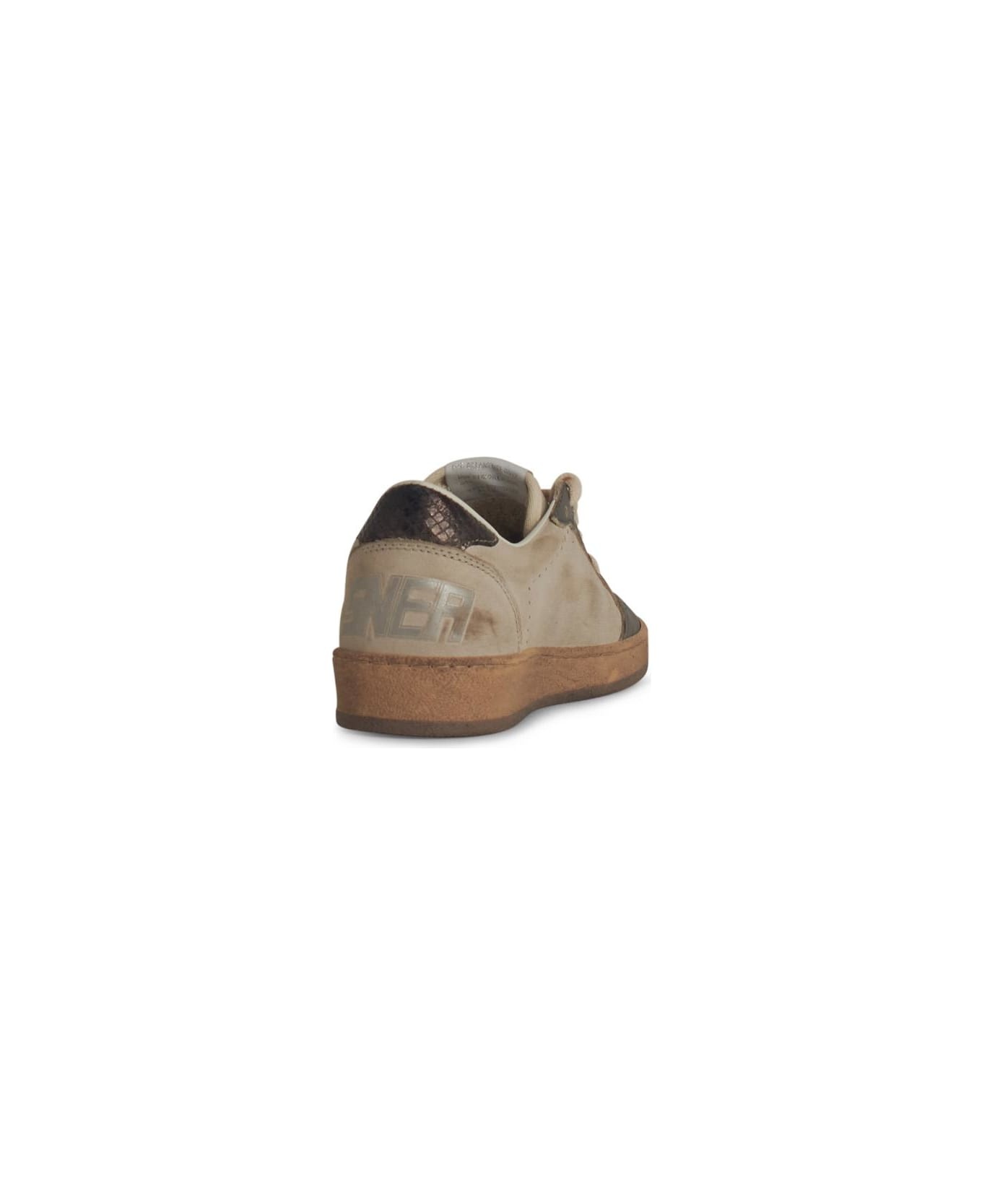 'ball Star' Beige Leather Sneakers - 2