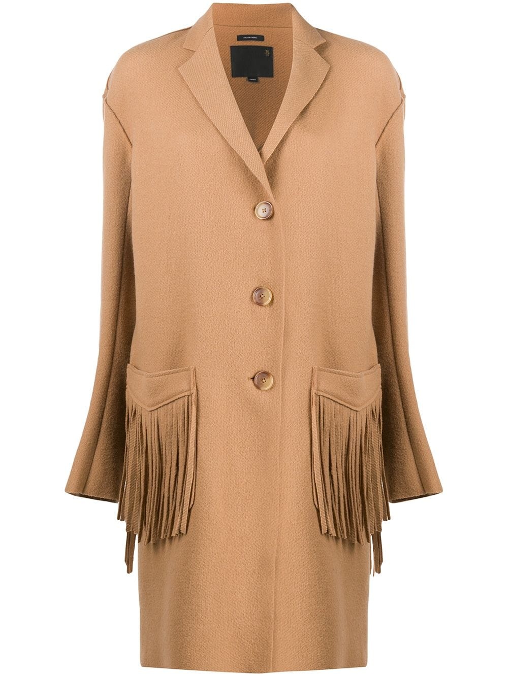 oversized fringed coat - 1