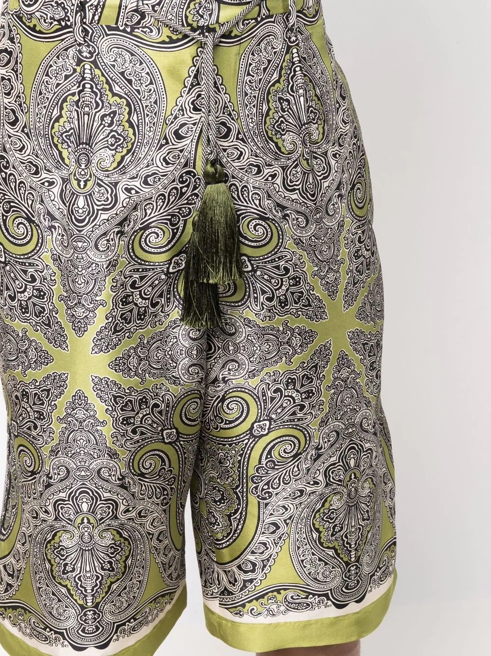 paisley-print silk shorts - 5