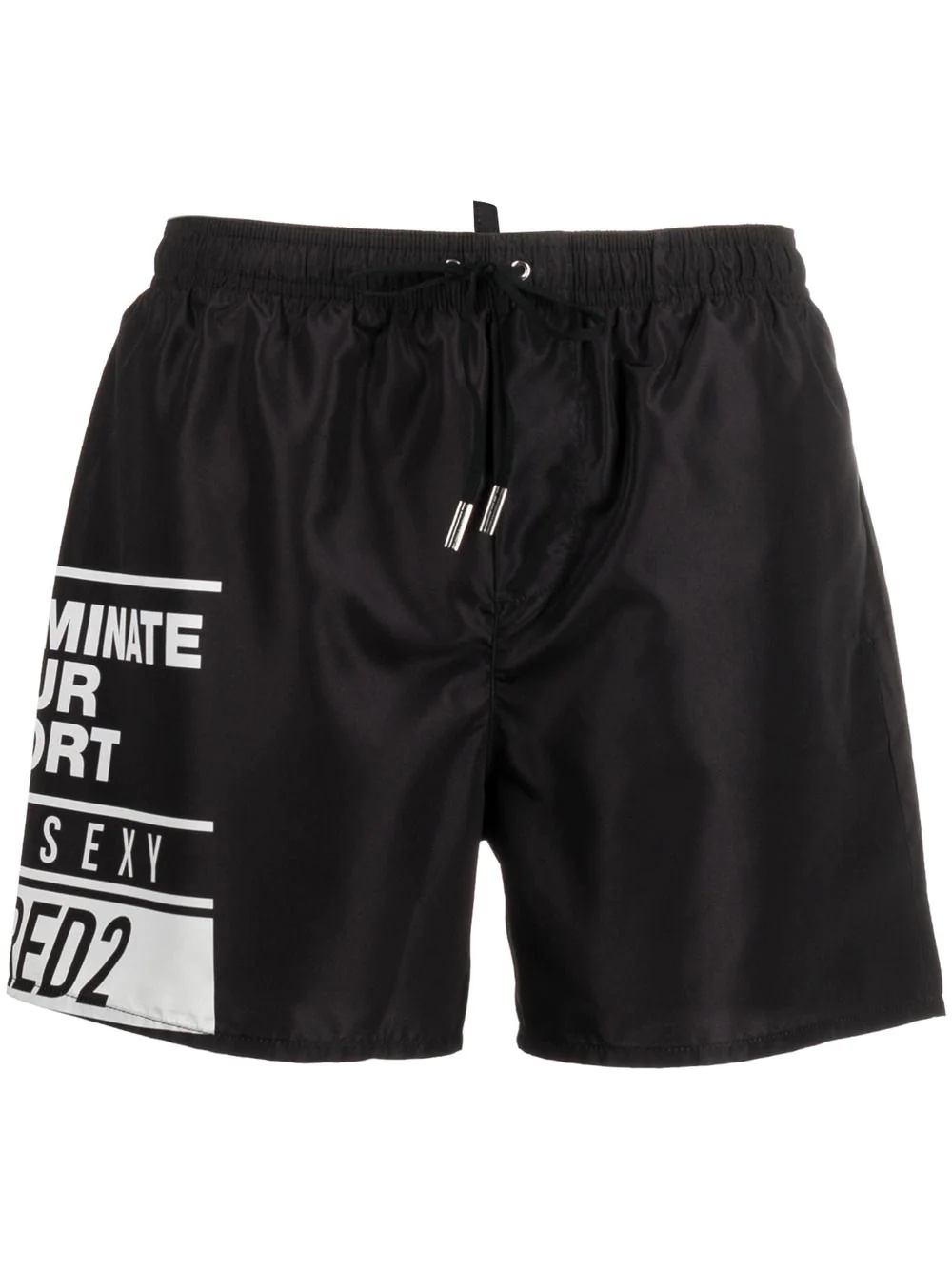 logo-print swim shorts - 1