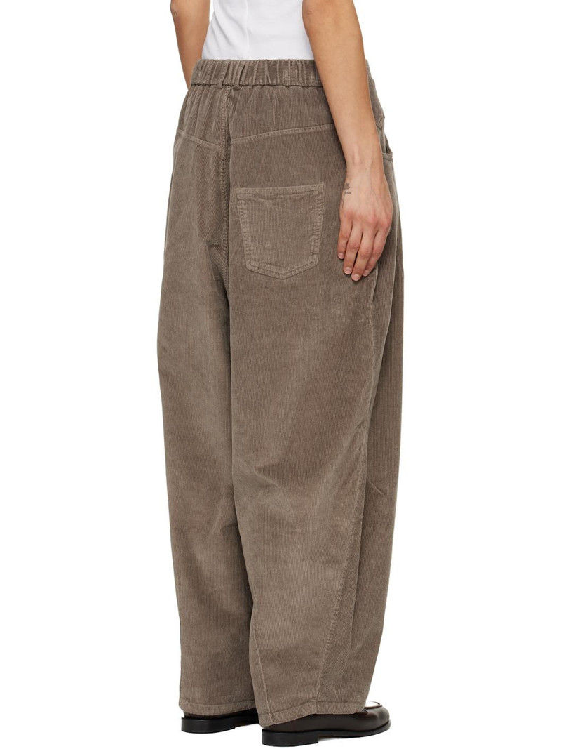 Gray Corduroy Baggy Trousers 3