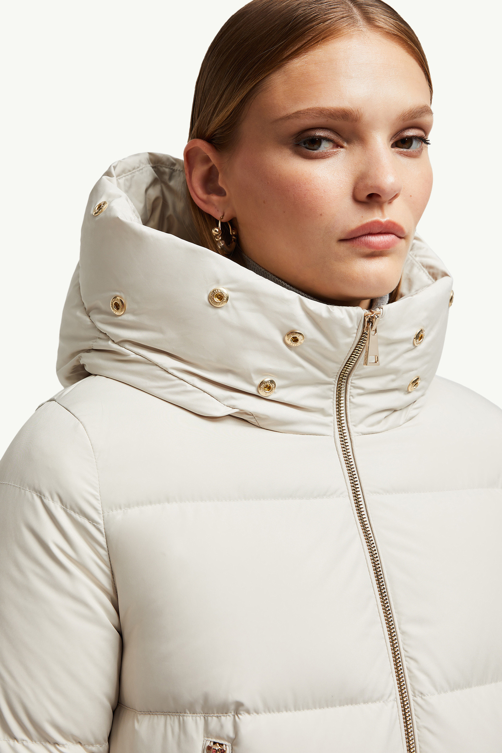 Laichefur Hooded Shearling-Trimmed Short Down Jacket - 8