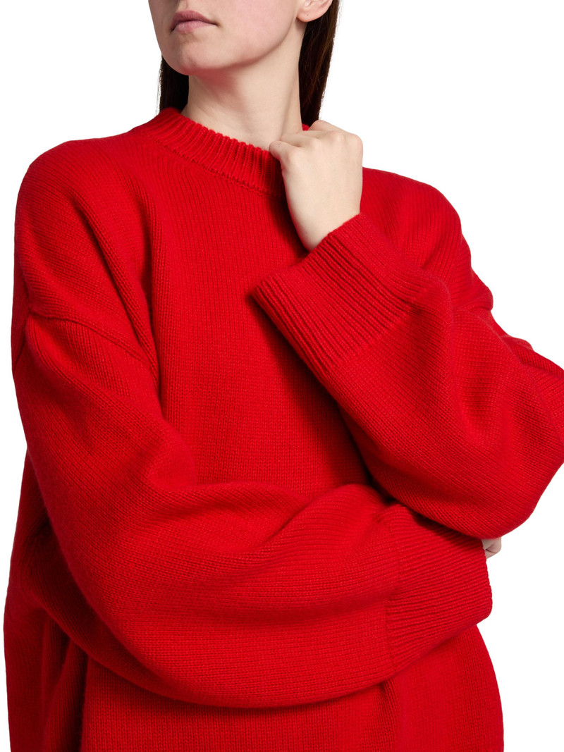 Women's Seedstitch Cashmere Tunic Sweater - Cherry 6