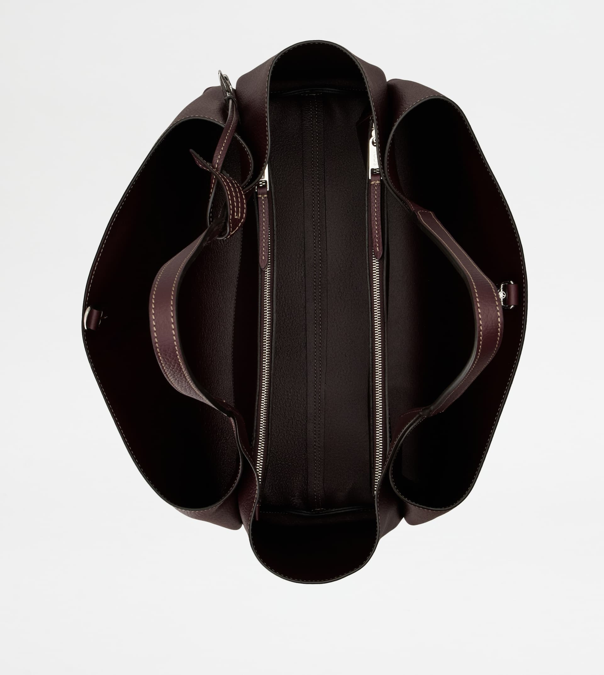 TOD'S BAG IN LEATHER MEDIUM - BURGUNDY - 4