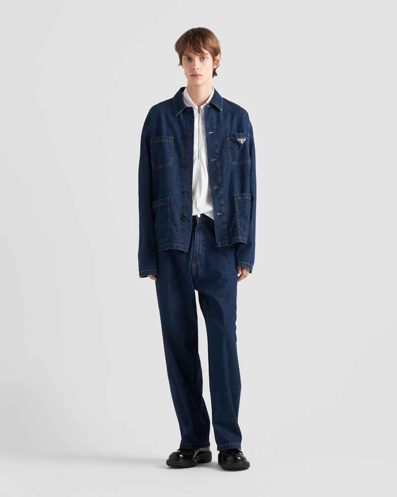 Prada Light denim blouson jacket outlook