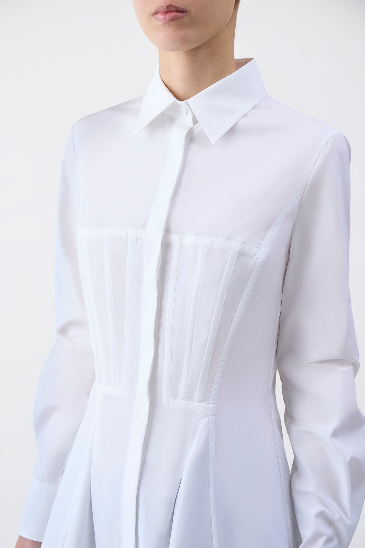 Garcia Top in White Cotton - 5