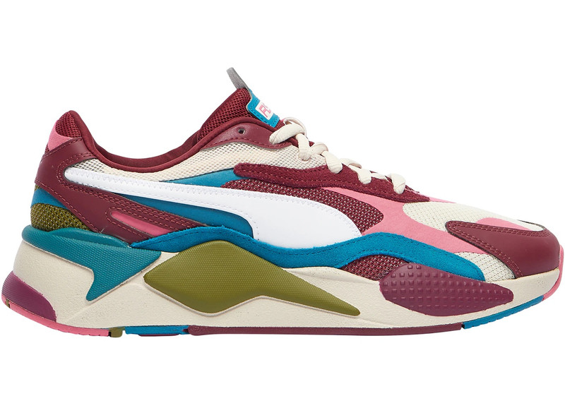 Puma RS-X3 Puzzle Cabernet Pink Blue Green - 1