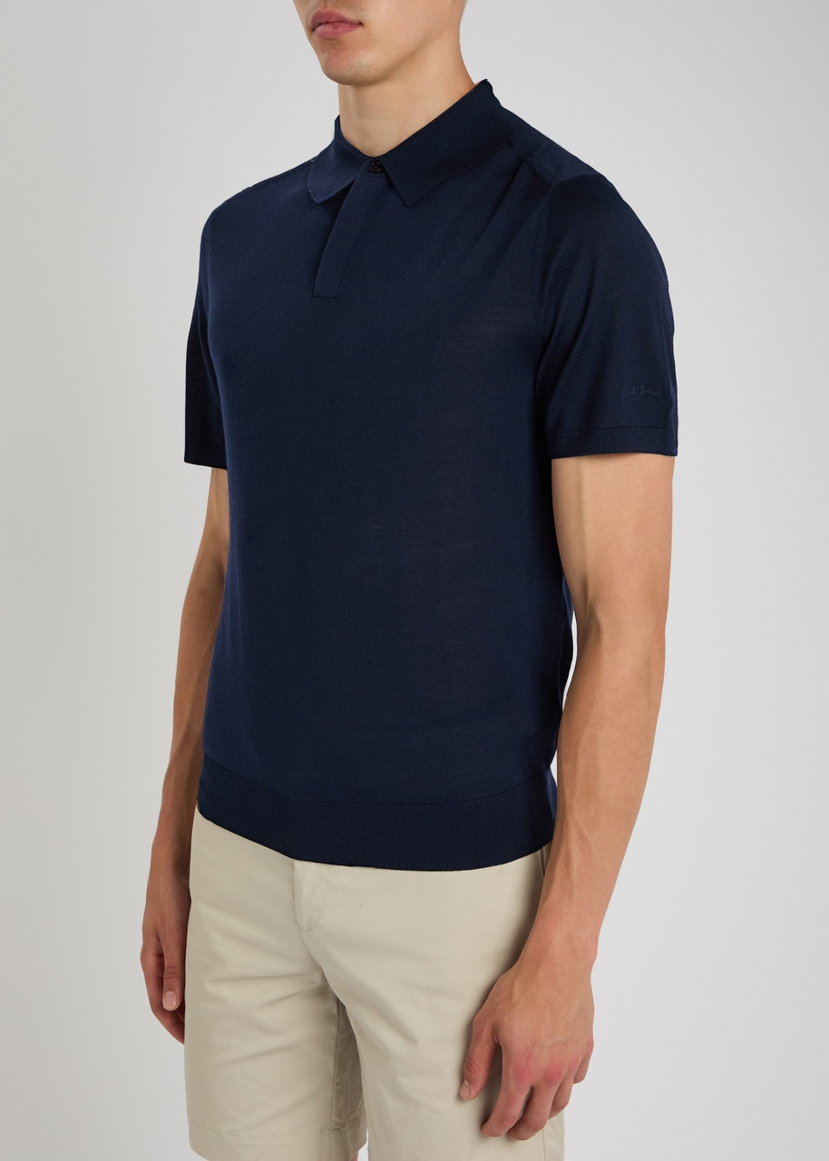 Paul Smith Logo-embroidered Fine-knit Polo Shirt - 2