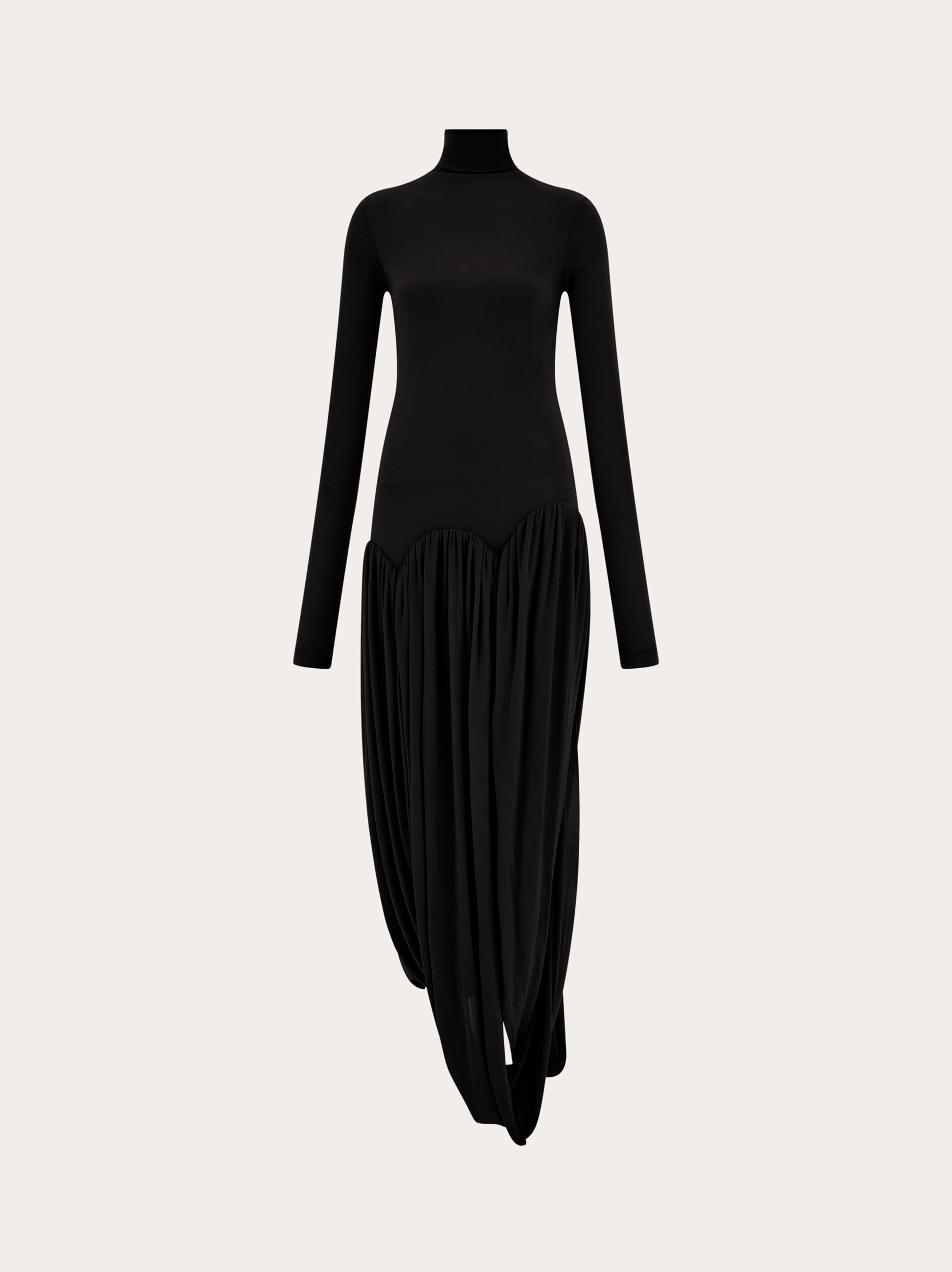 Turtleneck dress with tulip skirt - 1