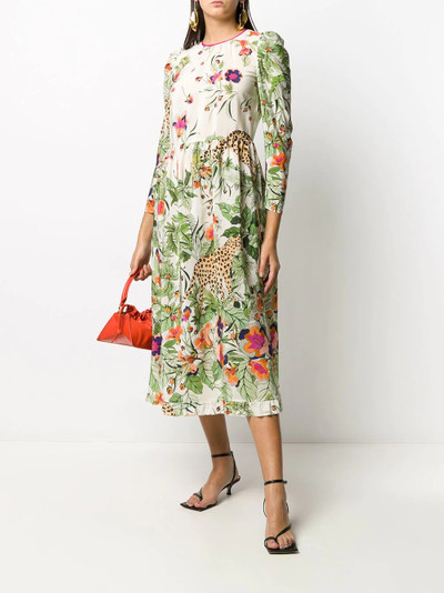 REDValentino jungle print flared dress outlook