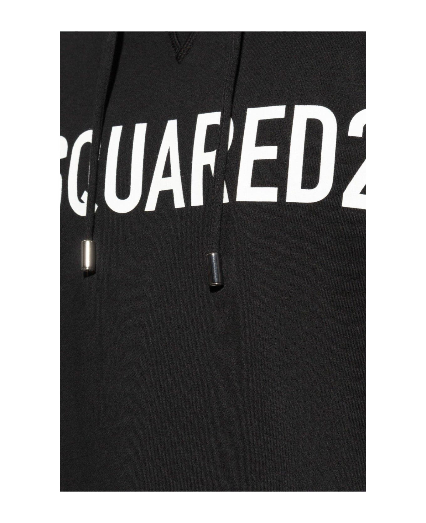 Logo Printed Drawstring Hoodie - 5