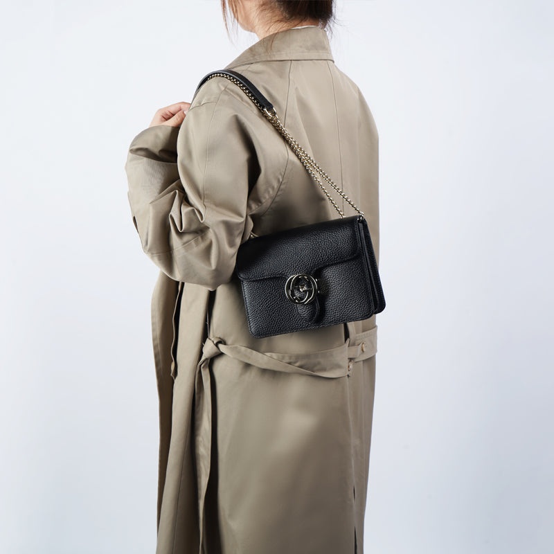 (WMNS) Gucci Leather Organ Satchel Single Shoulder Bag Black 510304-CAO0G-1000 - 7
