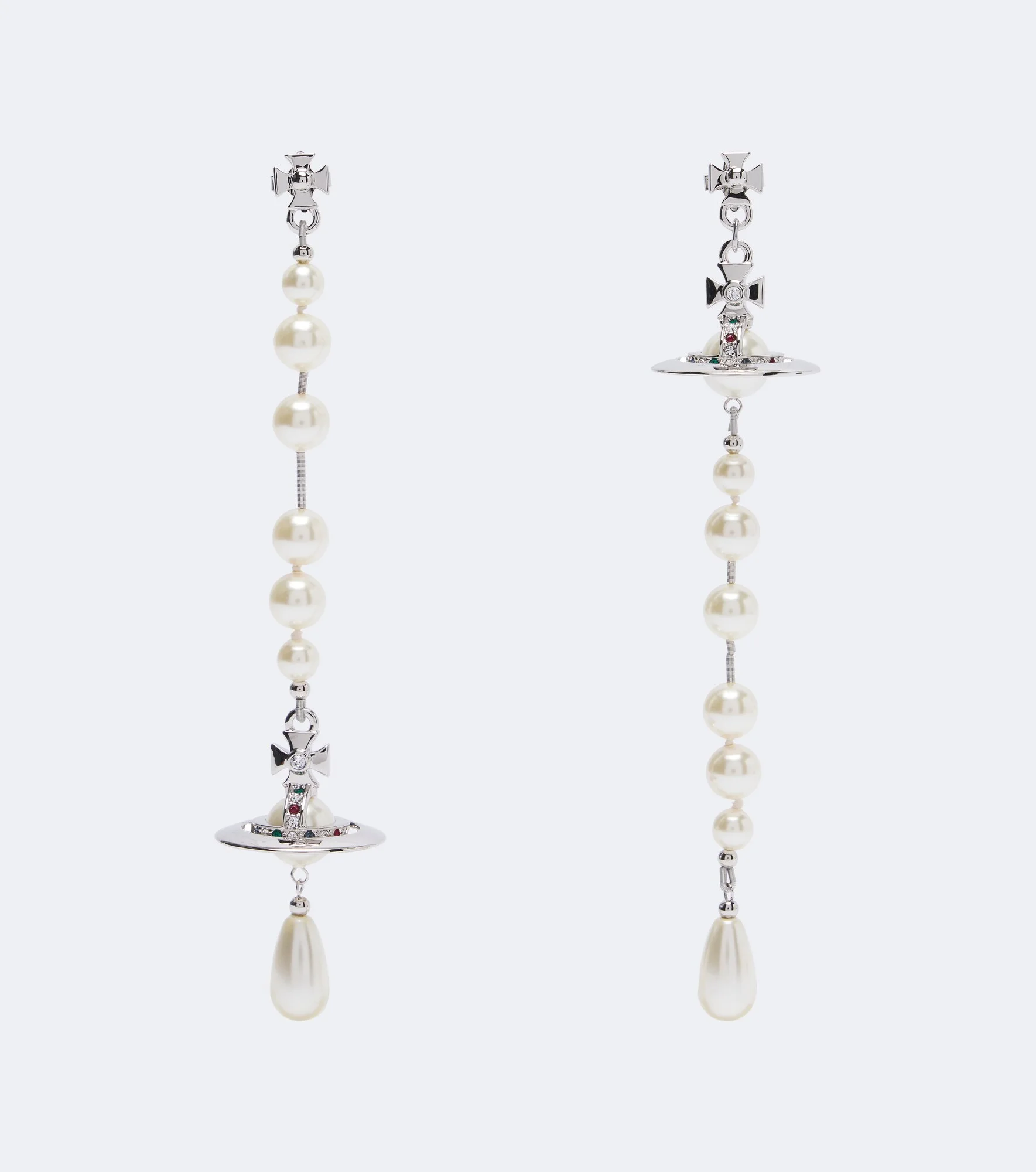 Orb embellished drop earrings - 1