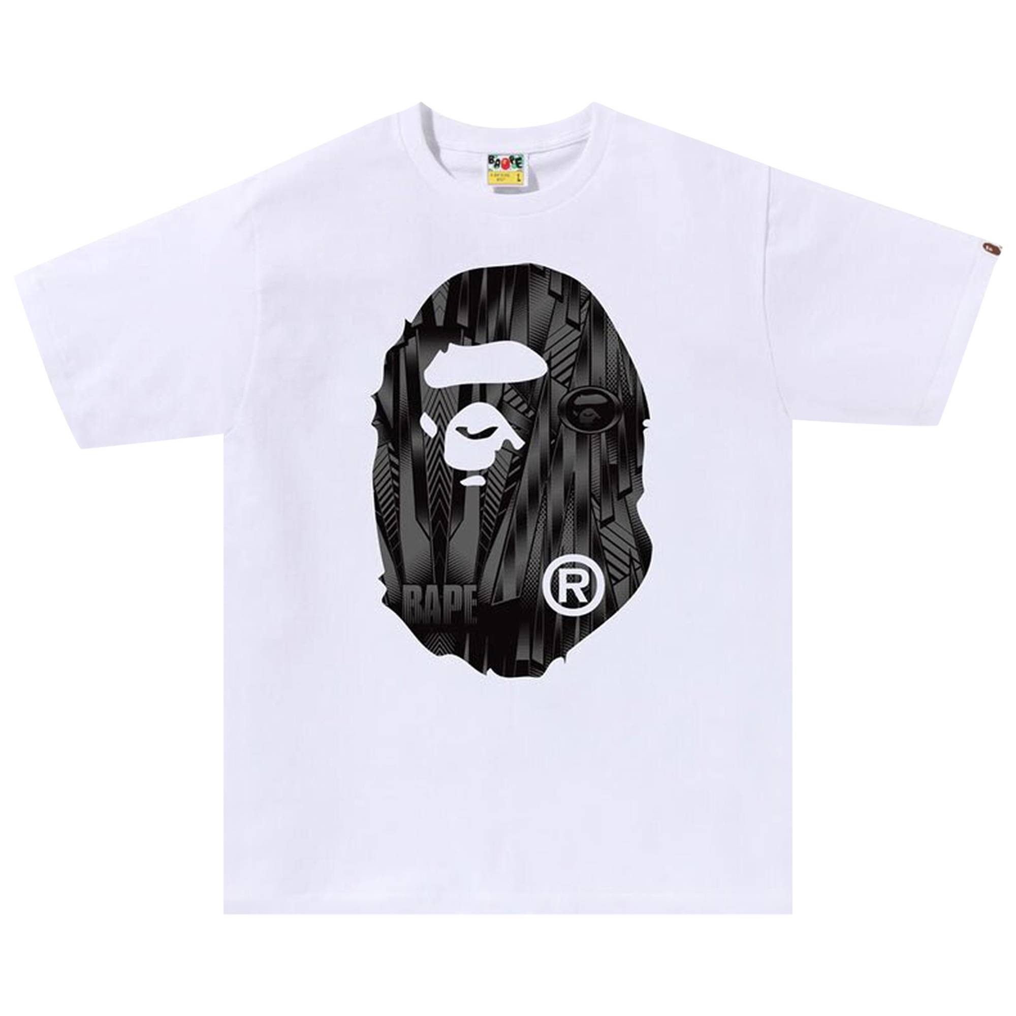 BAPE Speed Racer Big Ape Head Tee 'White/Black' - 1