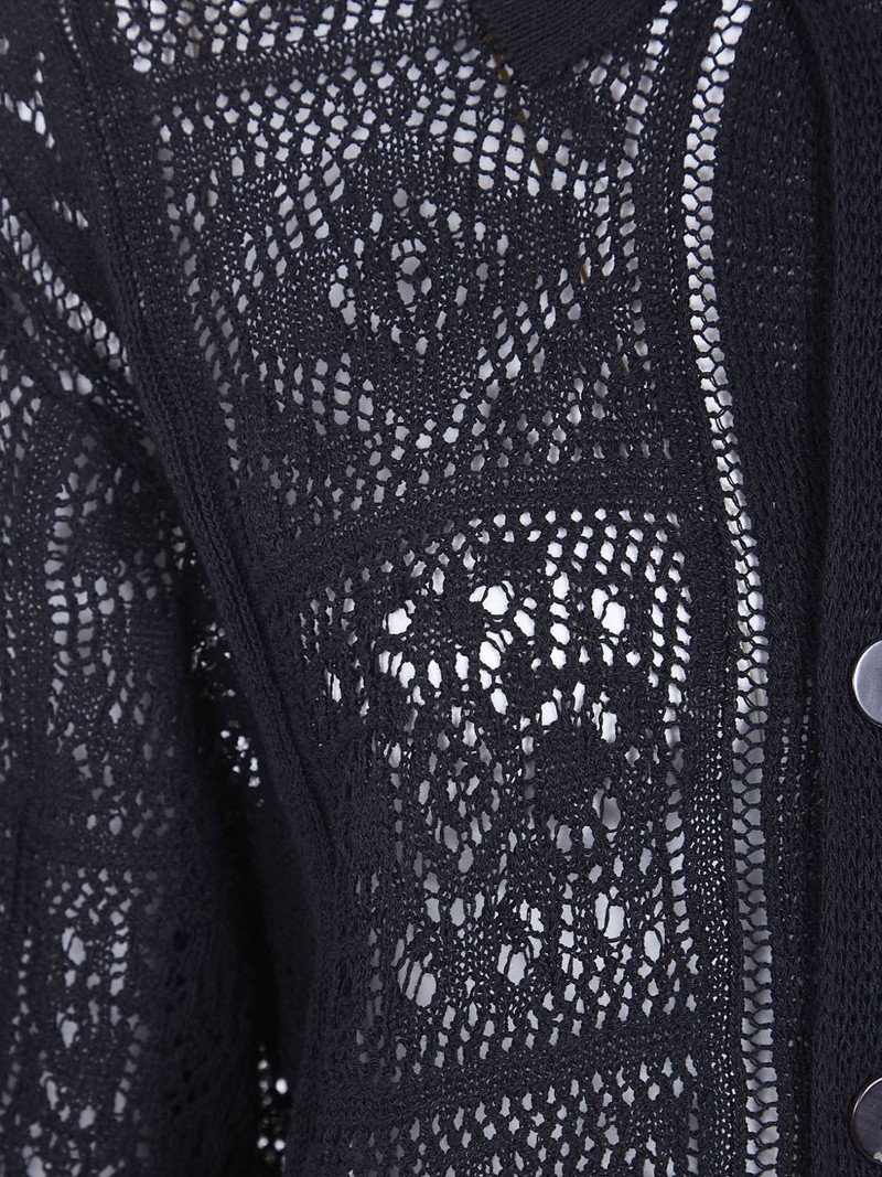 Mexican crochet-knit patch-pocket shirt 3