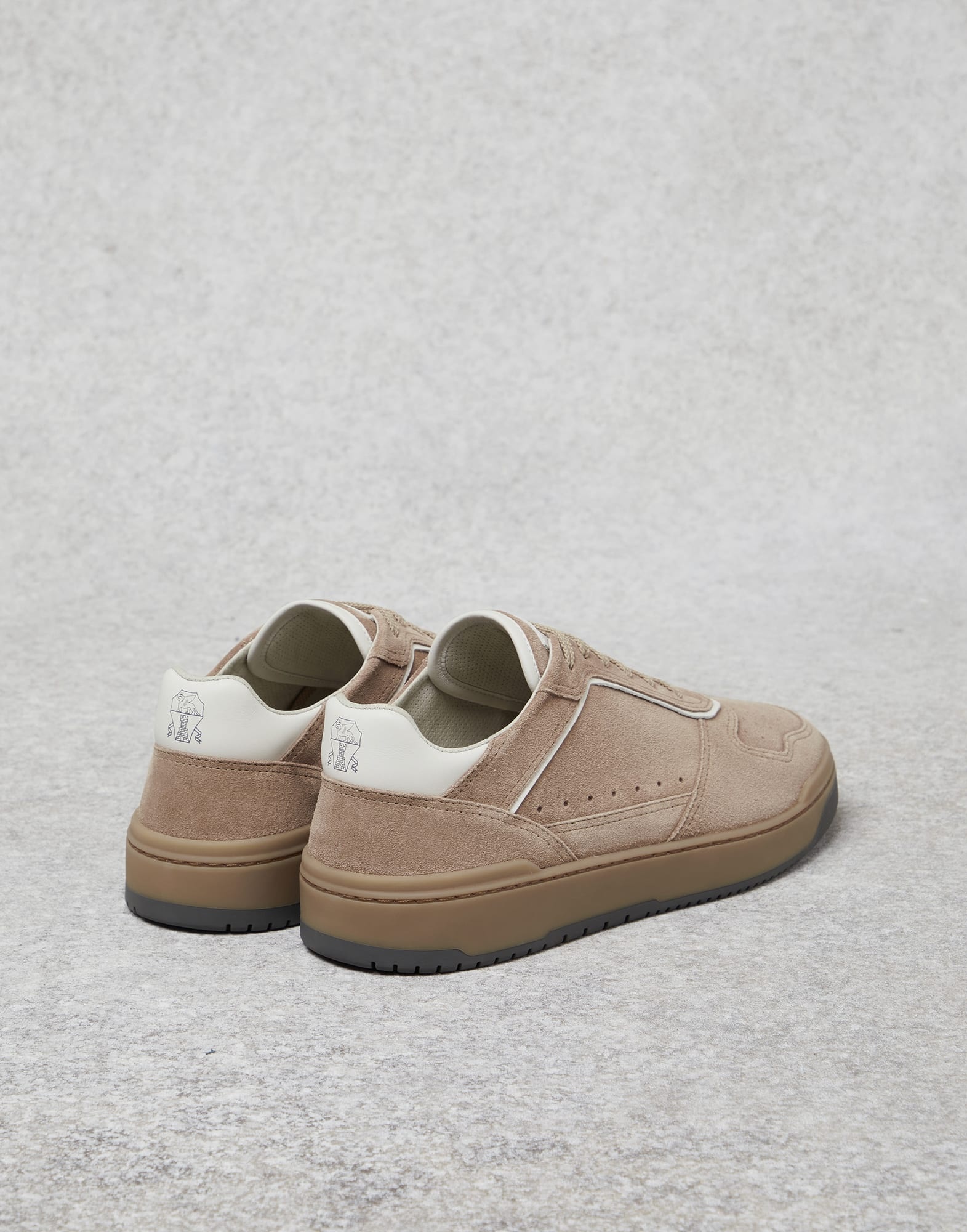 Washed suede basket sneakers - 2