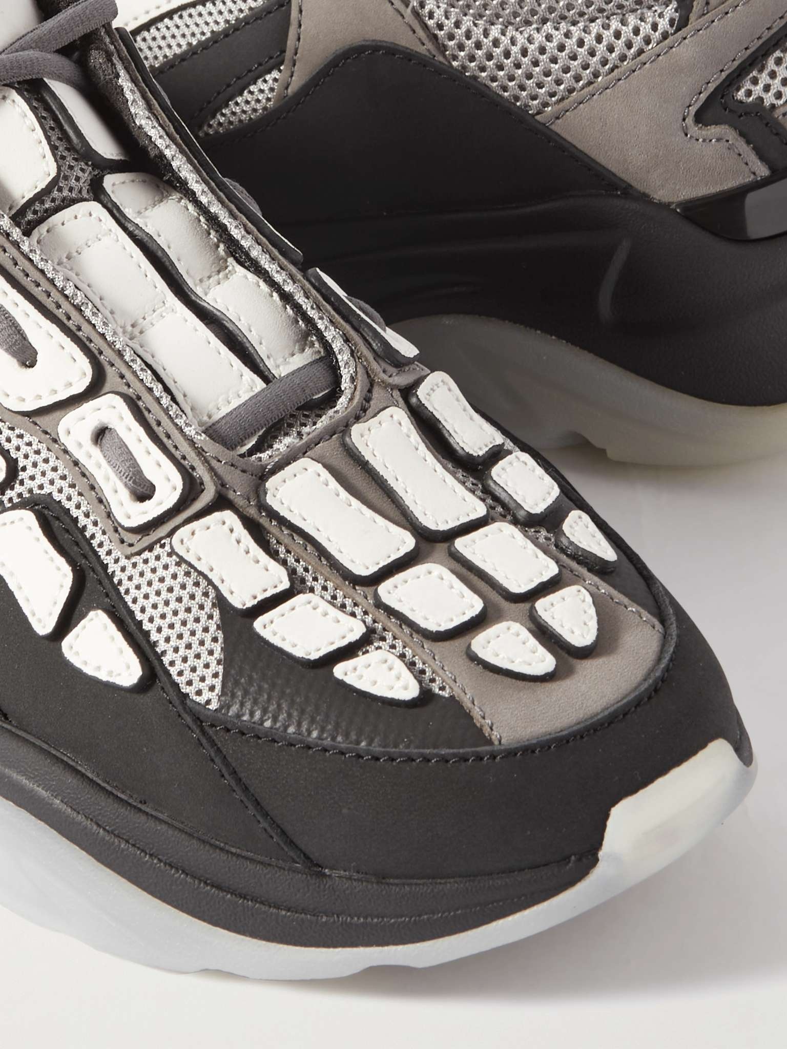 Bone Runner Leather-Trimmed Mesh Sneakers - 6