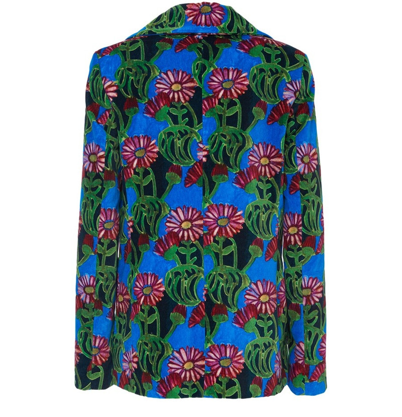 꽃 인쇄 단 하나 breasted blazer 4