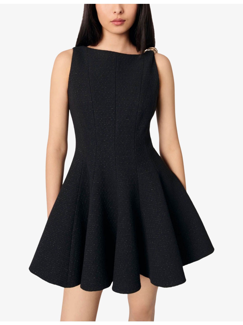 Sleeveless Tweed Cotton-Blend Mini Dress - 3