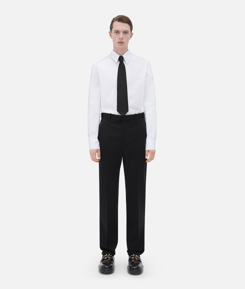 straight leg wool gabardine pants 1
