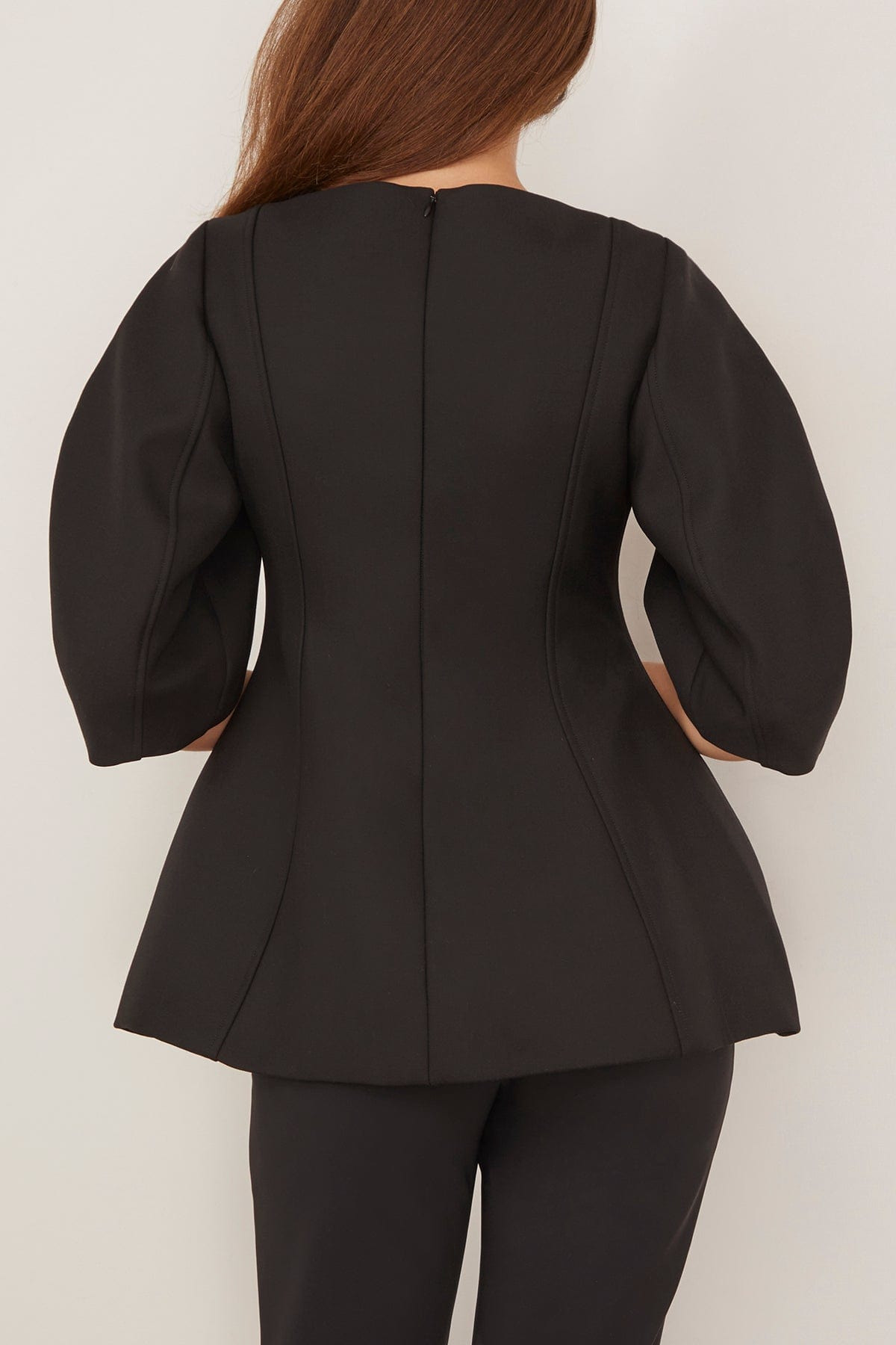 Sculptural Top in Black - 4