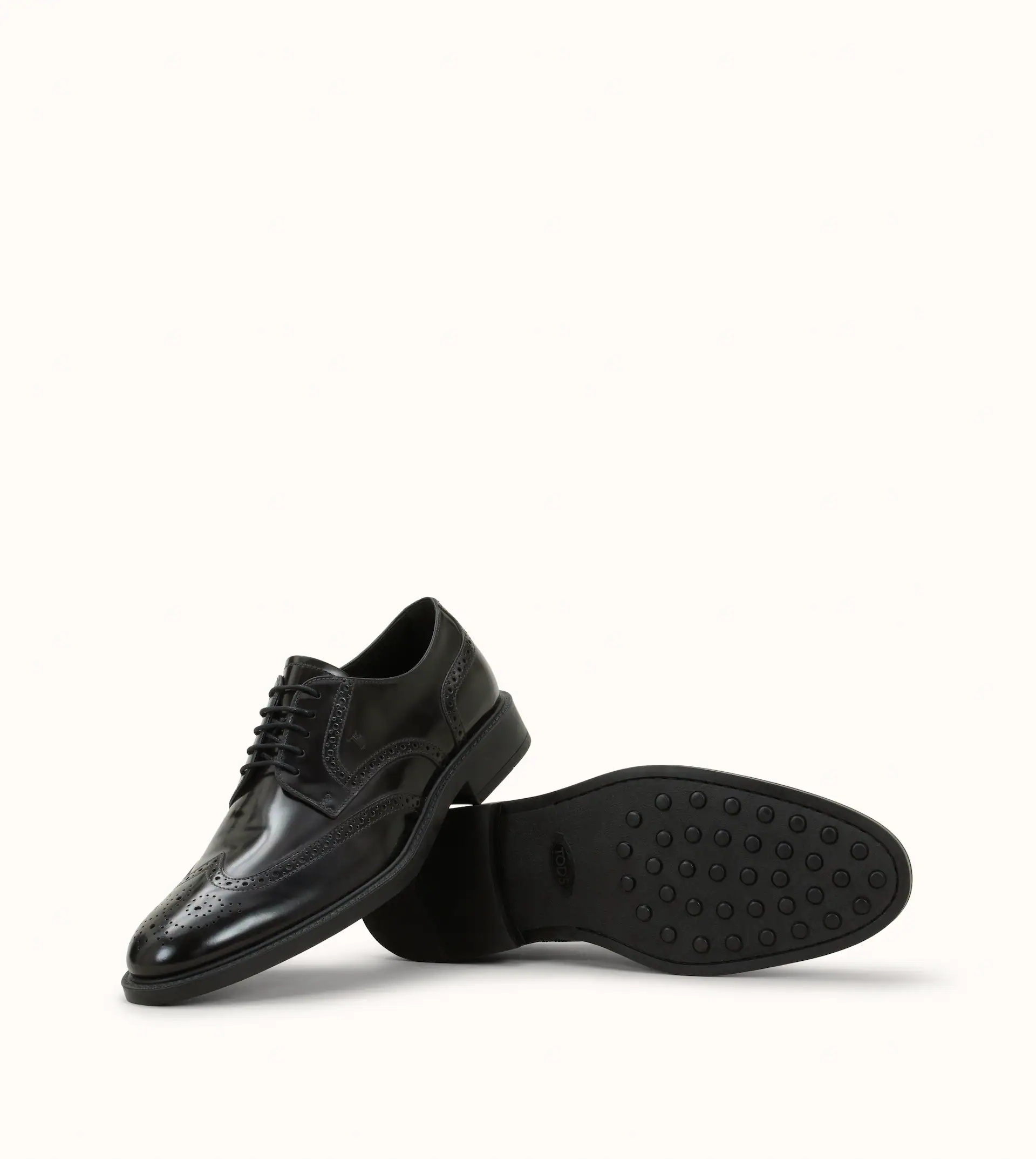 LACE-UP IN LEATHER - BLACK - 5
