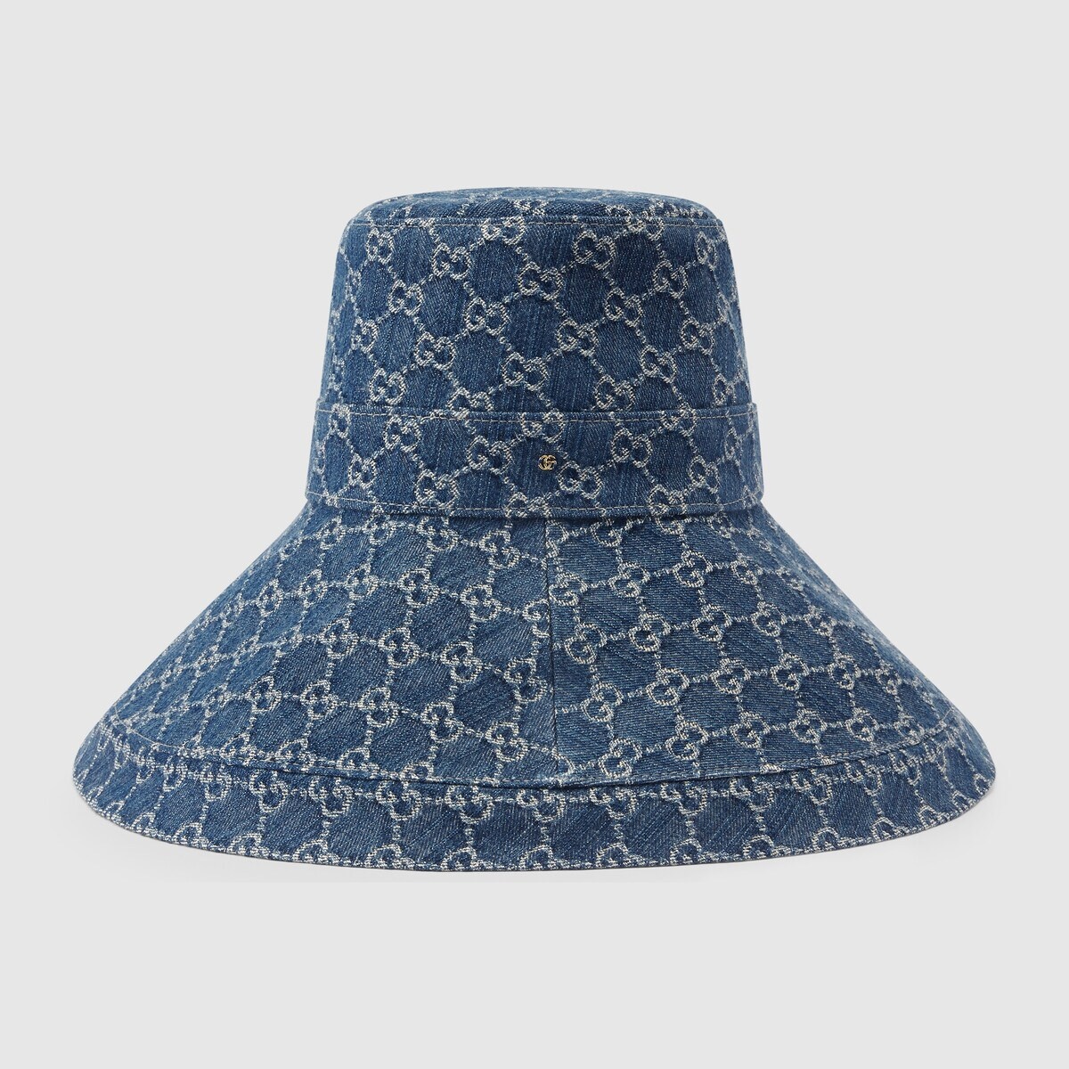 Eco washed denim wide brim hat - 2