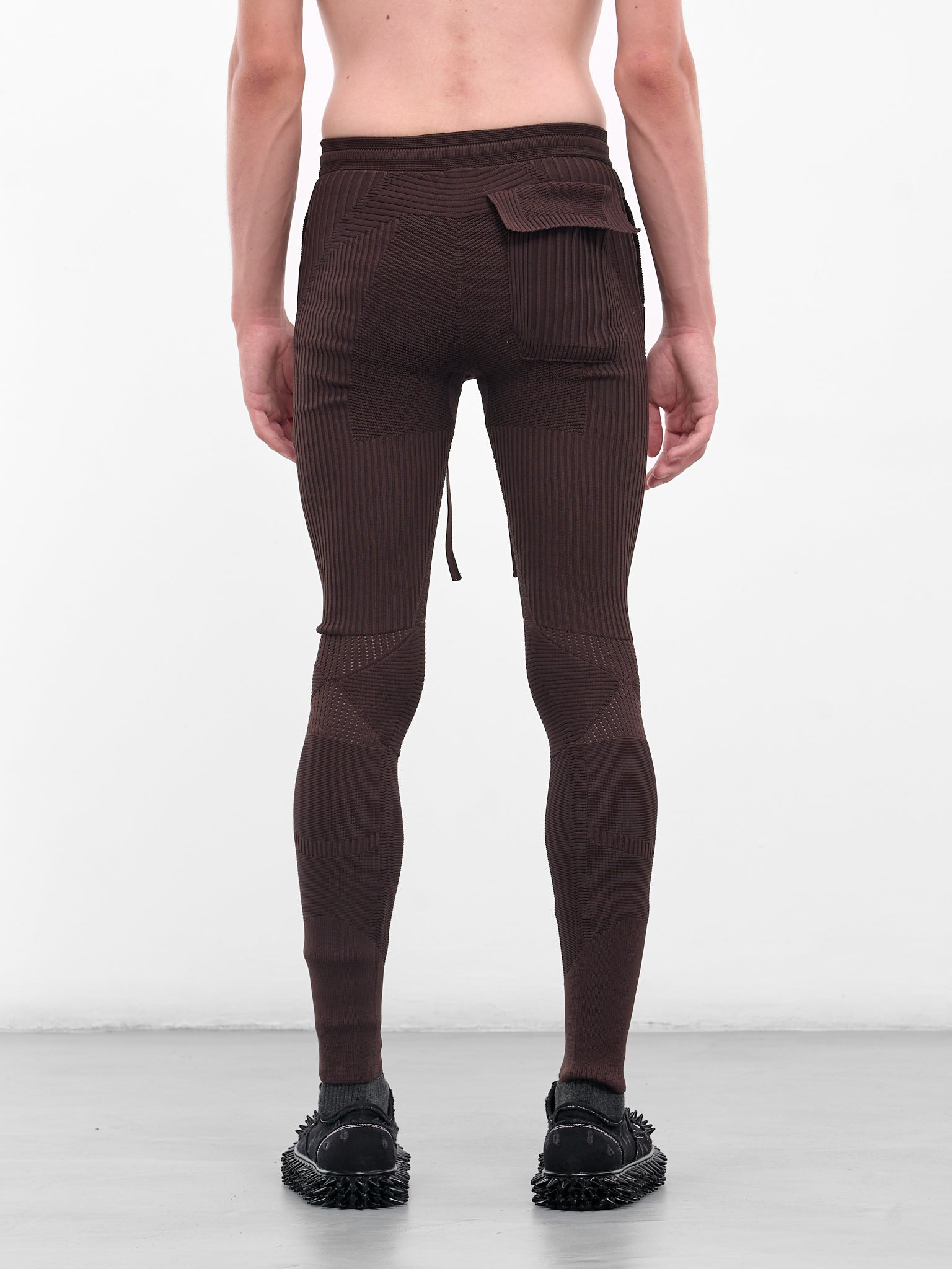 Rib-Knit Patterened Slim Leggings - 3