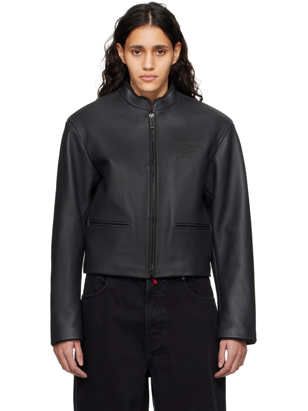 Black Attrition Leather Jacket - 1