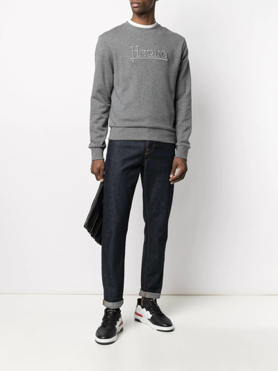 Herno logo-embroidered sweatshirt outlook