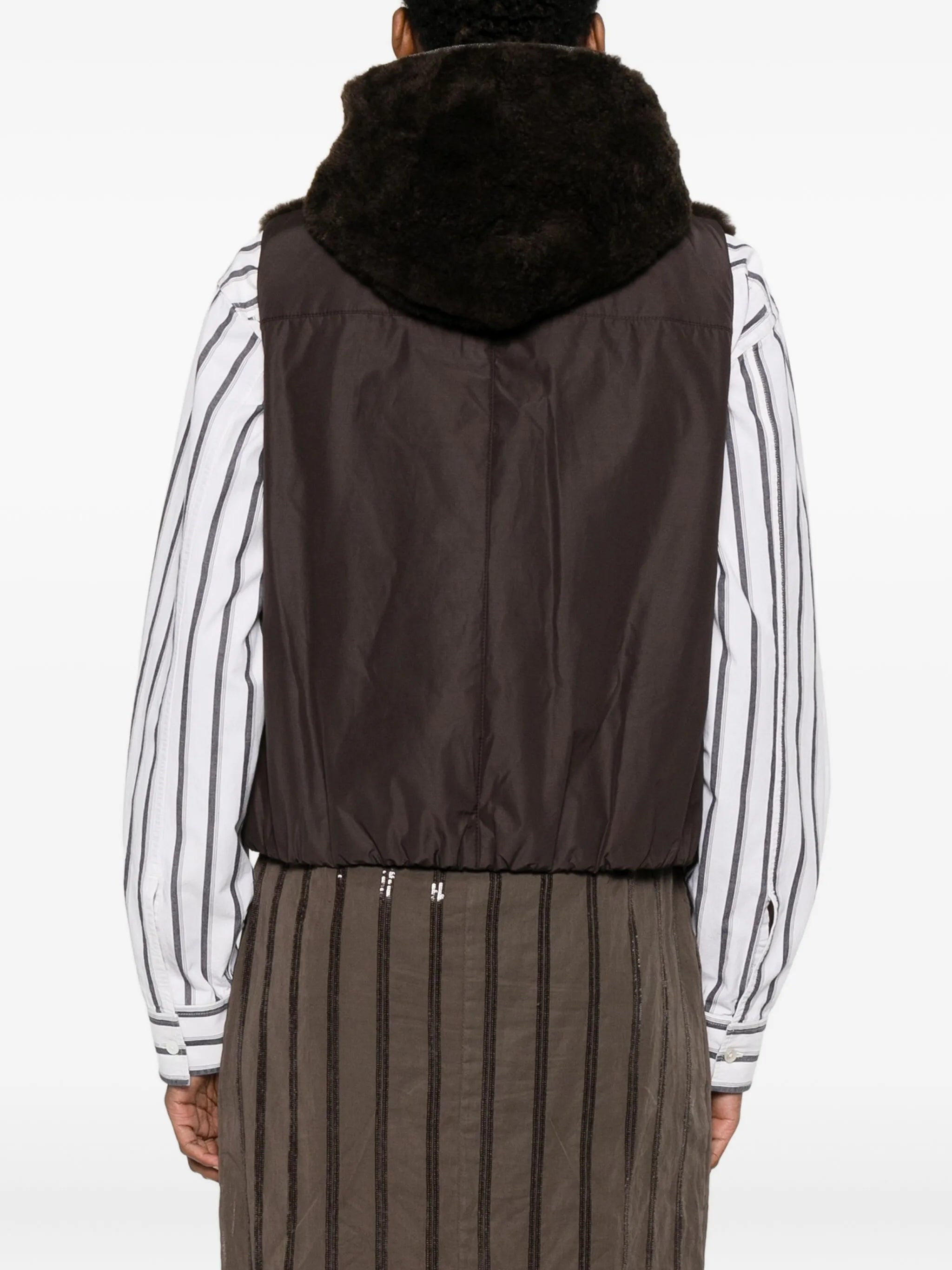 Brunello Cucinelli Hooded Faux-fur Gilet - 4